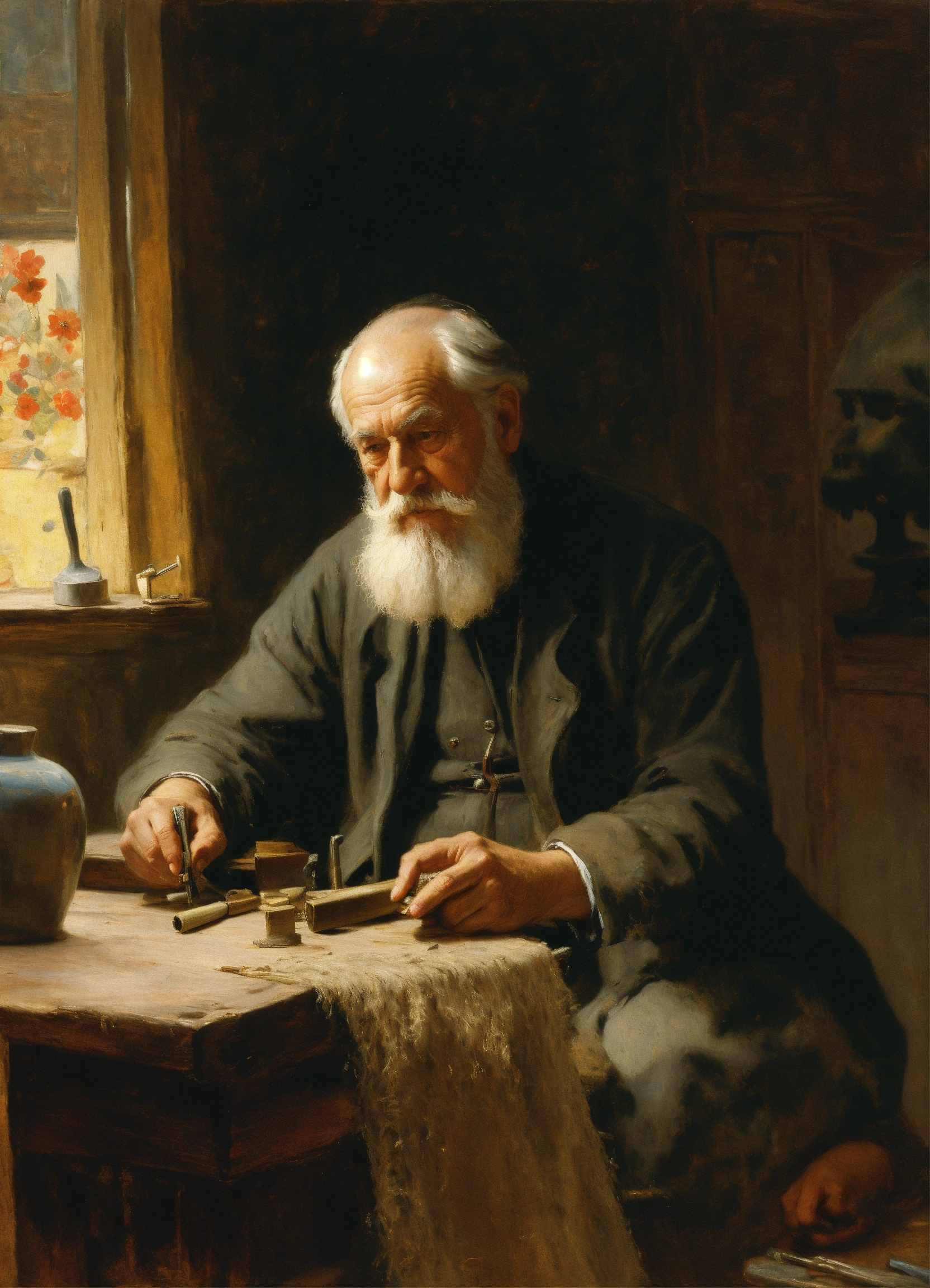 Lexica - Artwork by Ilya Repin Old old jewish merchant A man with a ...
