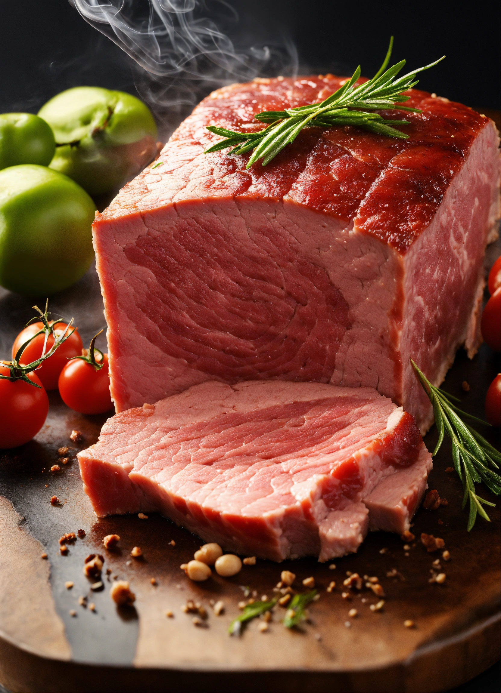 lexica-professional-3d-rendering-of-a-slice-of-meat-that-is-smoking