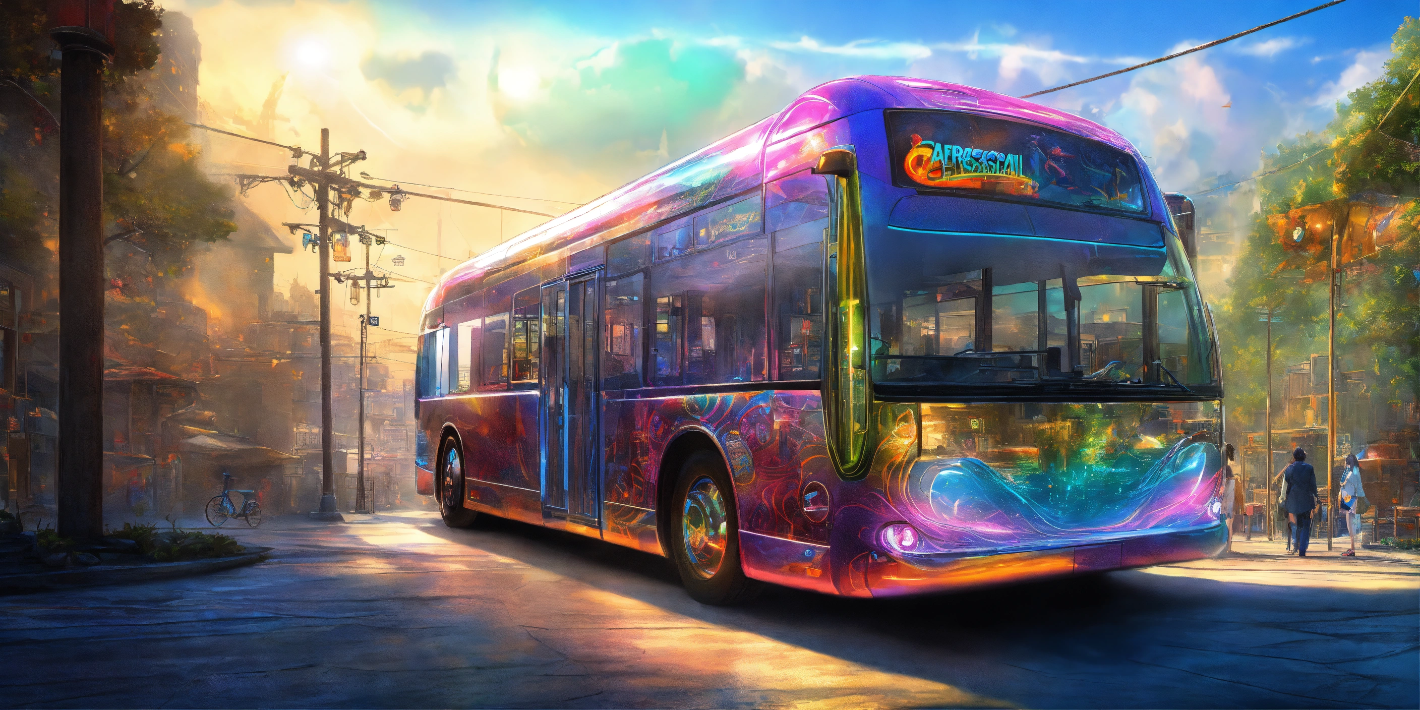 Lexica - Fully transparent glass bus, concept design, hyperdetailed ...