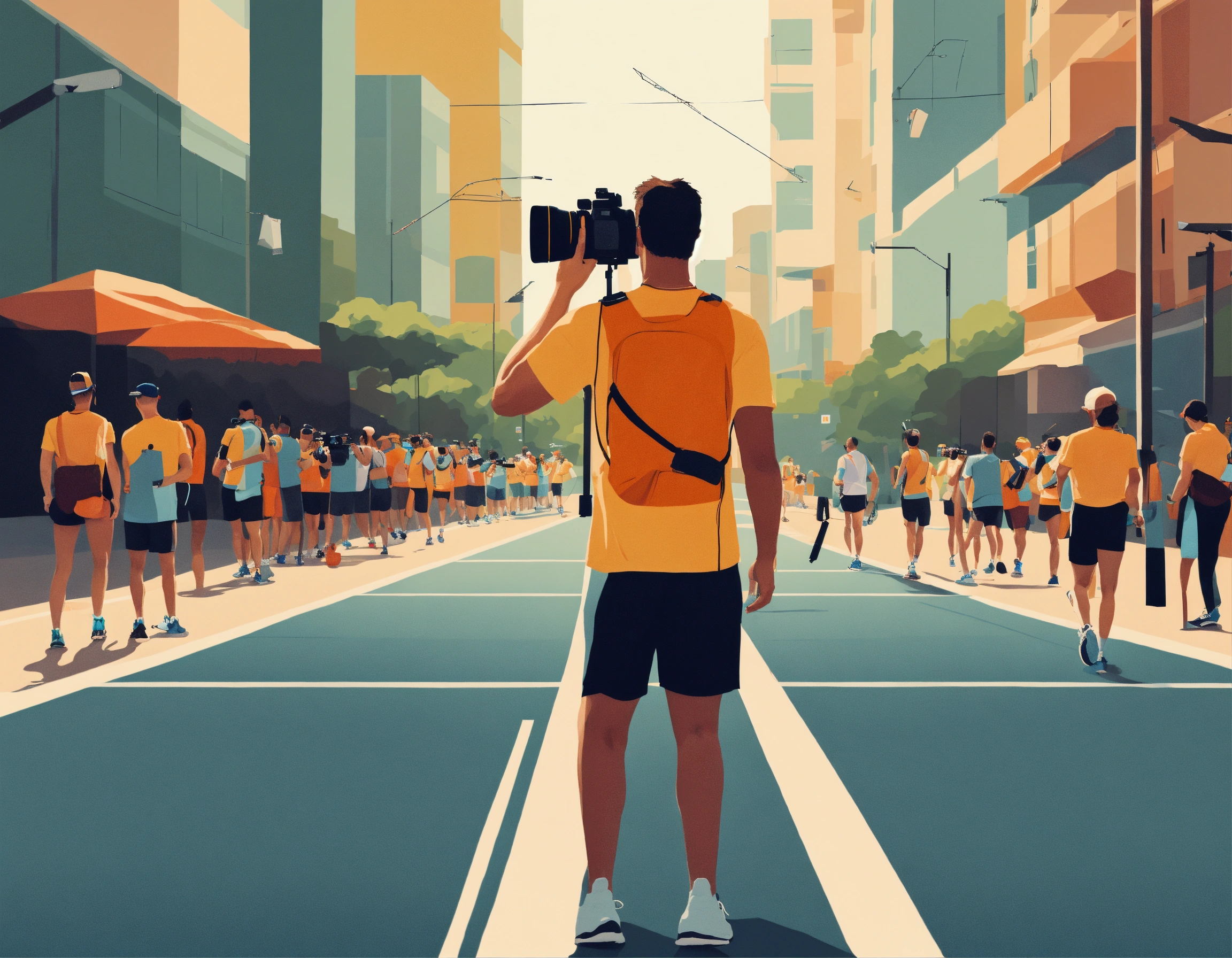 Lexica - Photographer with a camera and giant telephoto lens ...