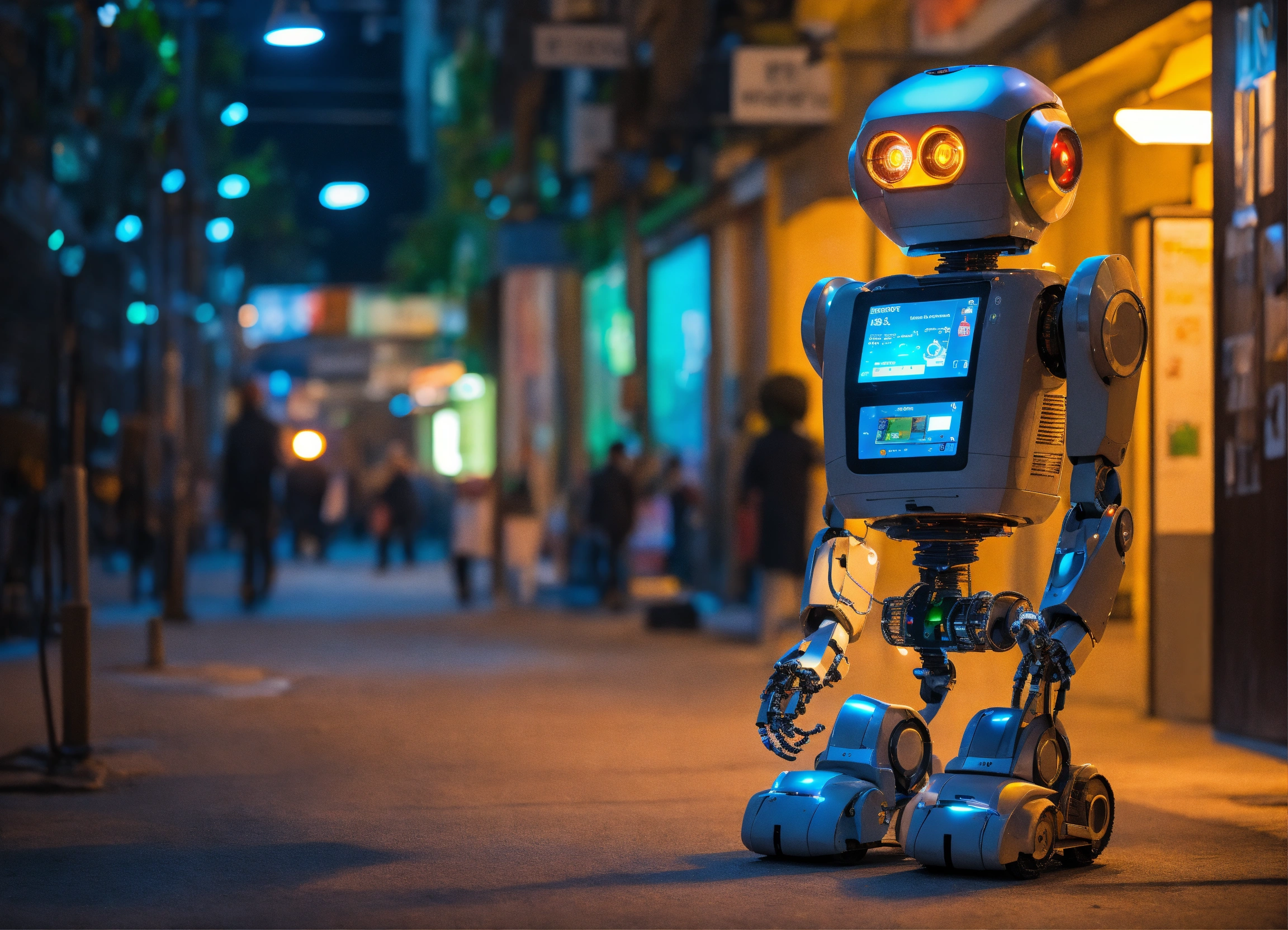 Lexica - A robot stands there and shows you how to participate