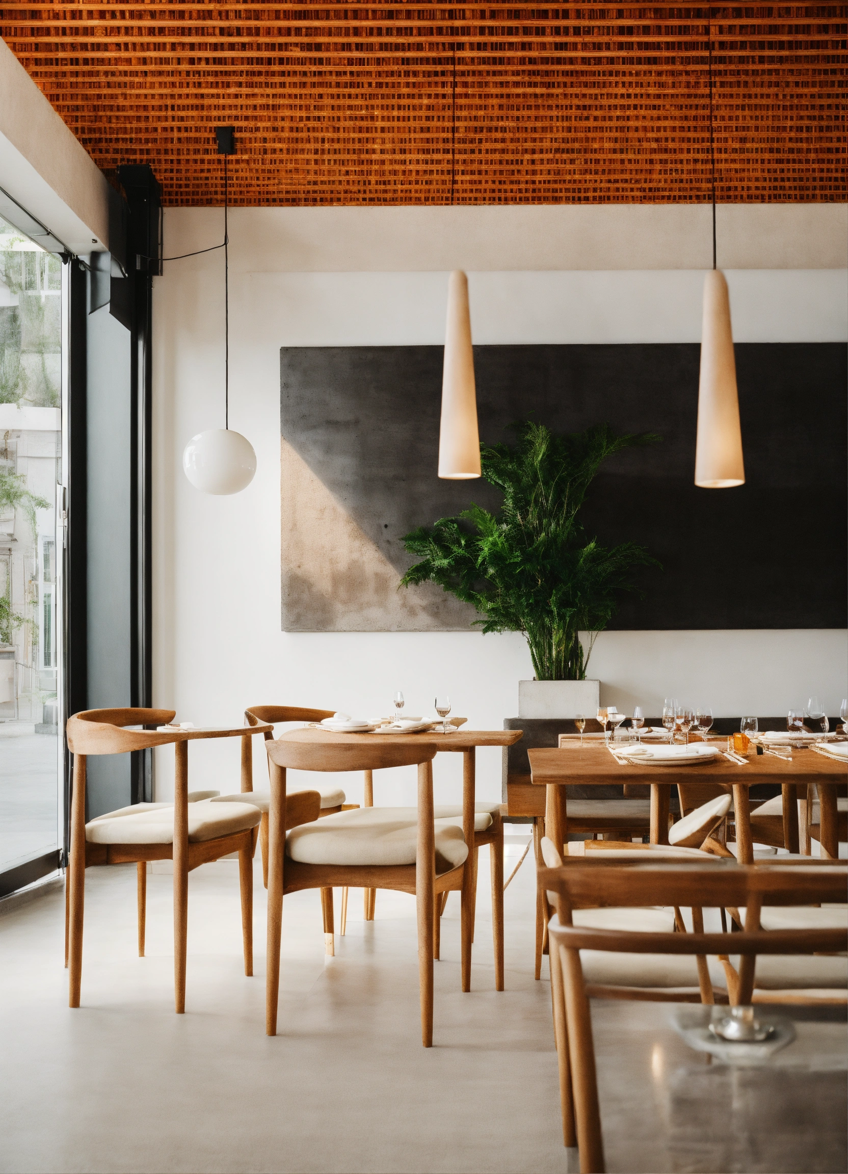 Lexica - Restaurant market, restaurant, minimalism, white interior ...