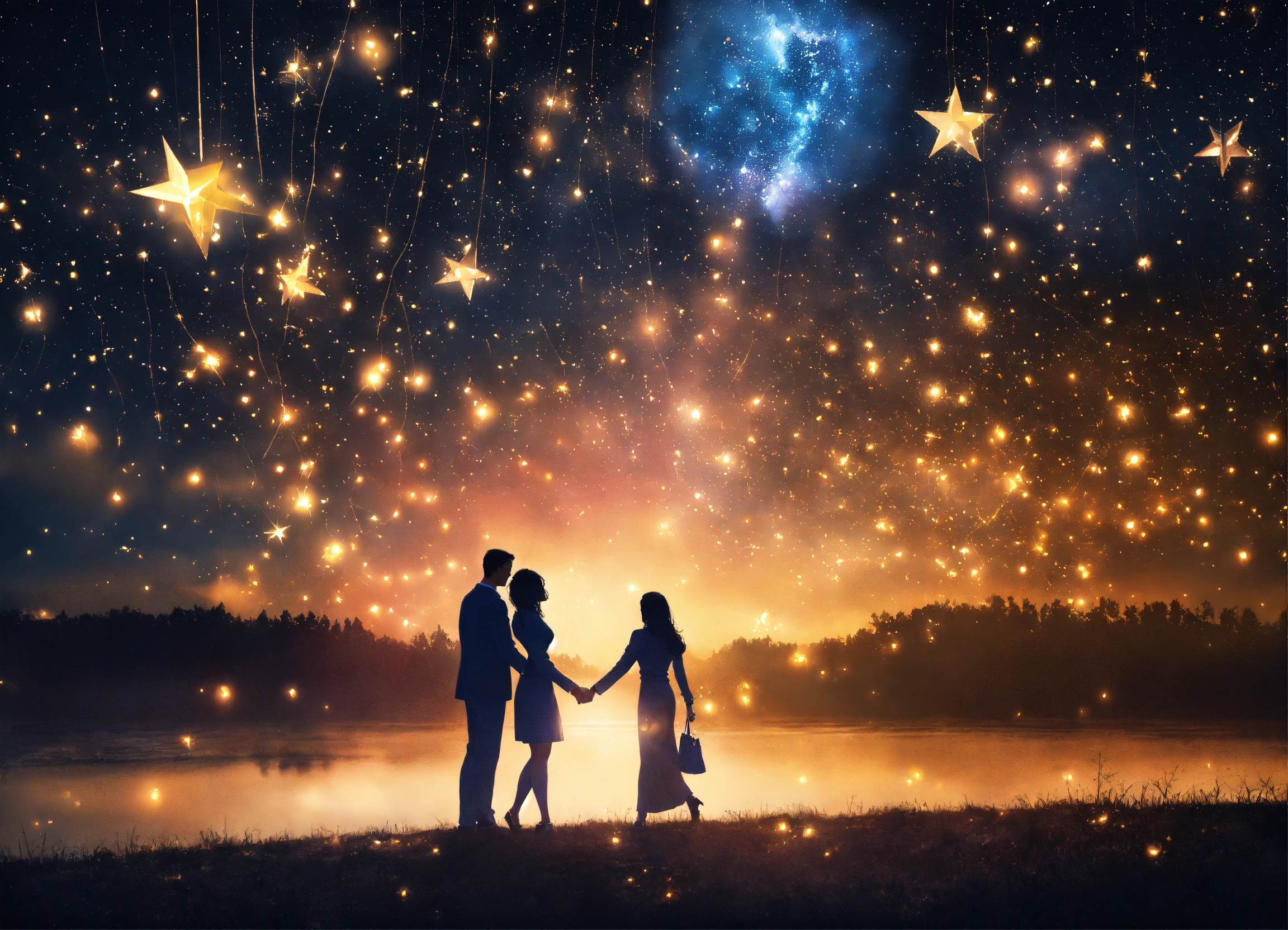 Lexica - Create an image of a man and a woman visualizing the concept ...