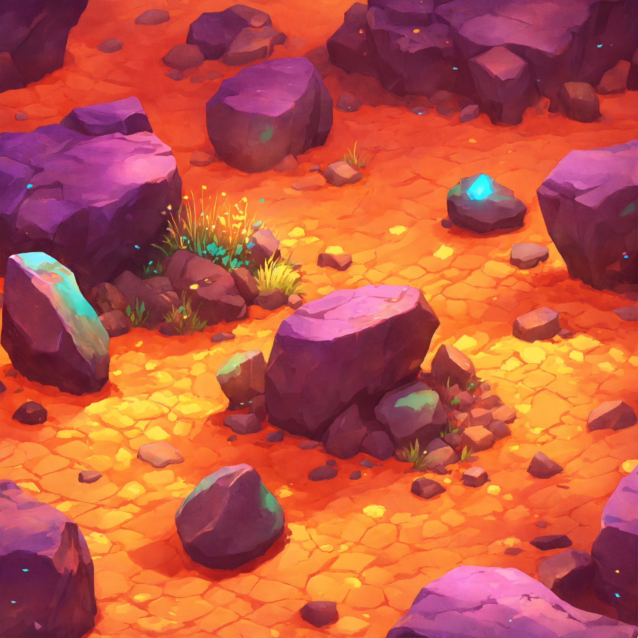 Lexica - Vibrant large rock with ore MMORPG
