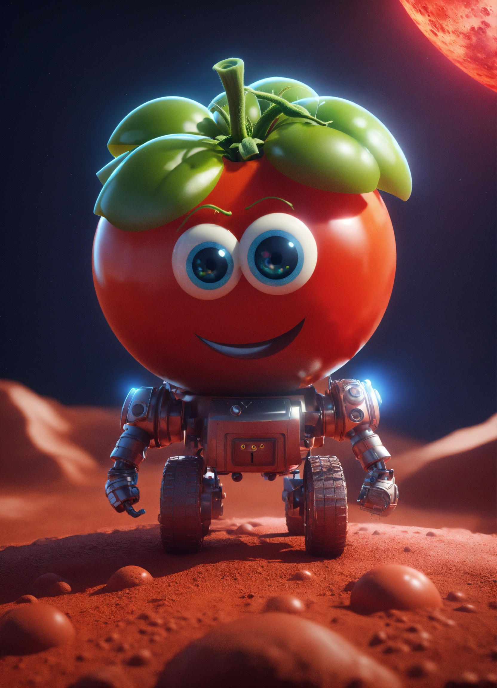 Lexica - Tomato on mars with eyes, 3d render, pixar style, (detailed ...