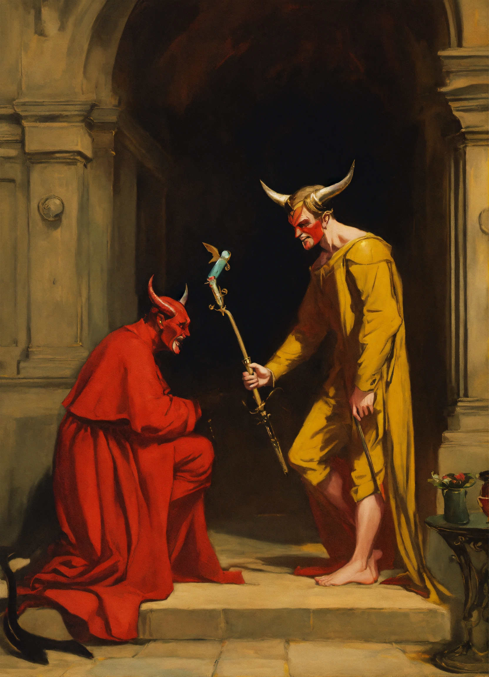 Lexica - The devil persuading someone