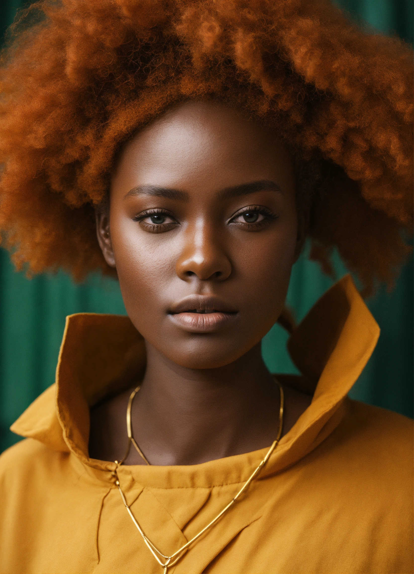 Lexica - Femme cheveux roux, grosse lèvre, africaine blanche