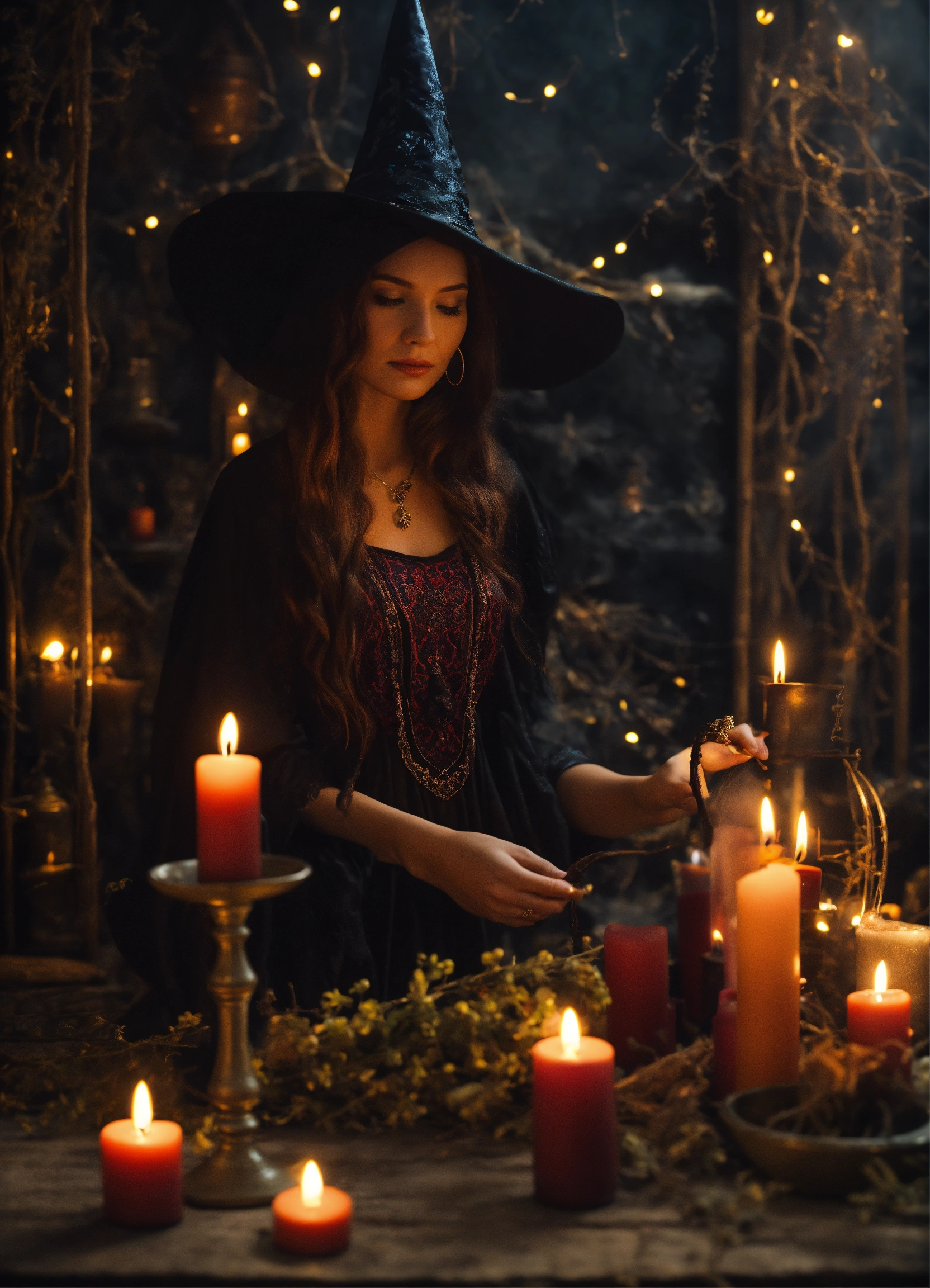 Lexica - Witch, Mystical background with candles