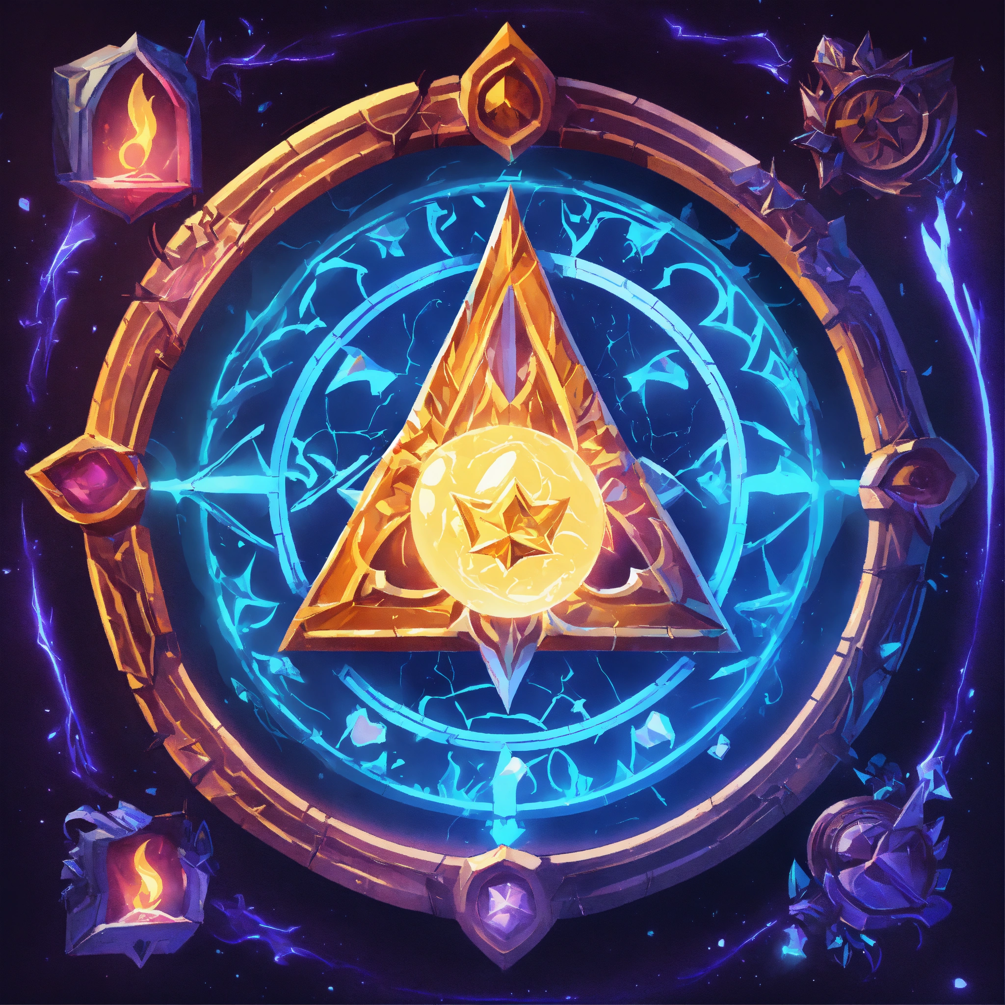 Lexica - A single full scale colorful image of a magic spell icon for a ...