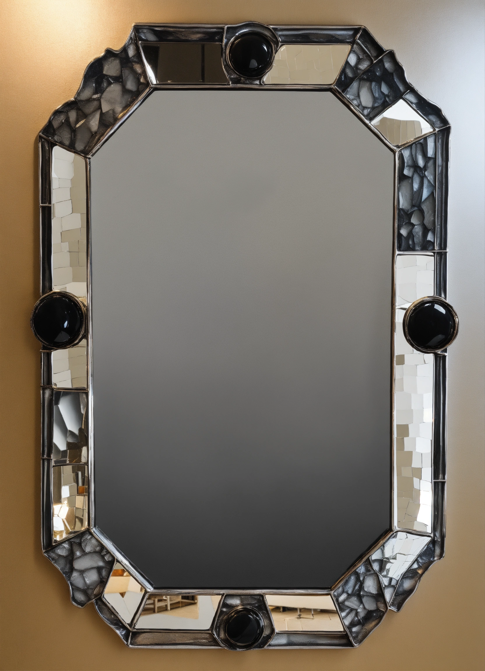 Lexica - Onyx brutalist minimalist empty liminal lalique murano mirror ...