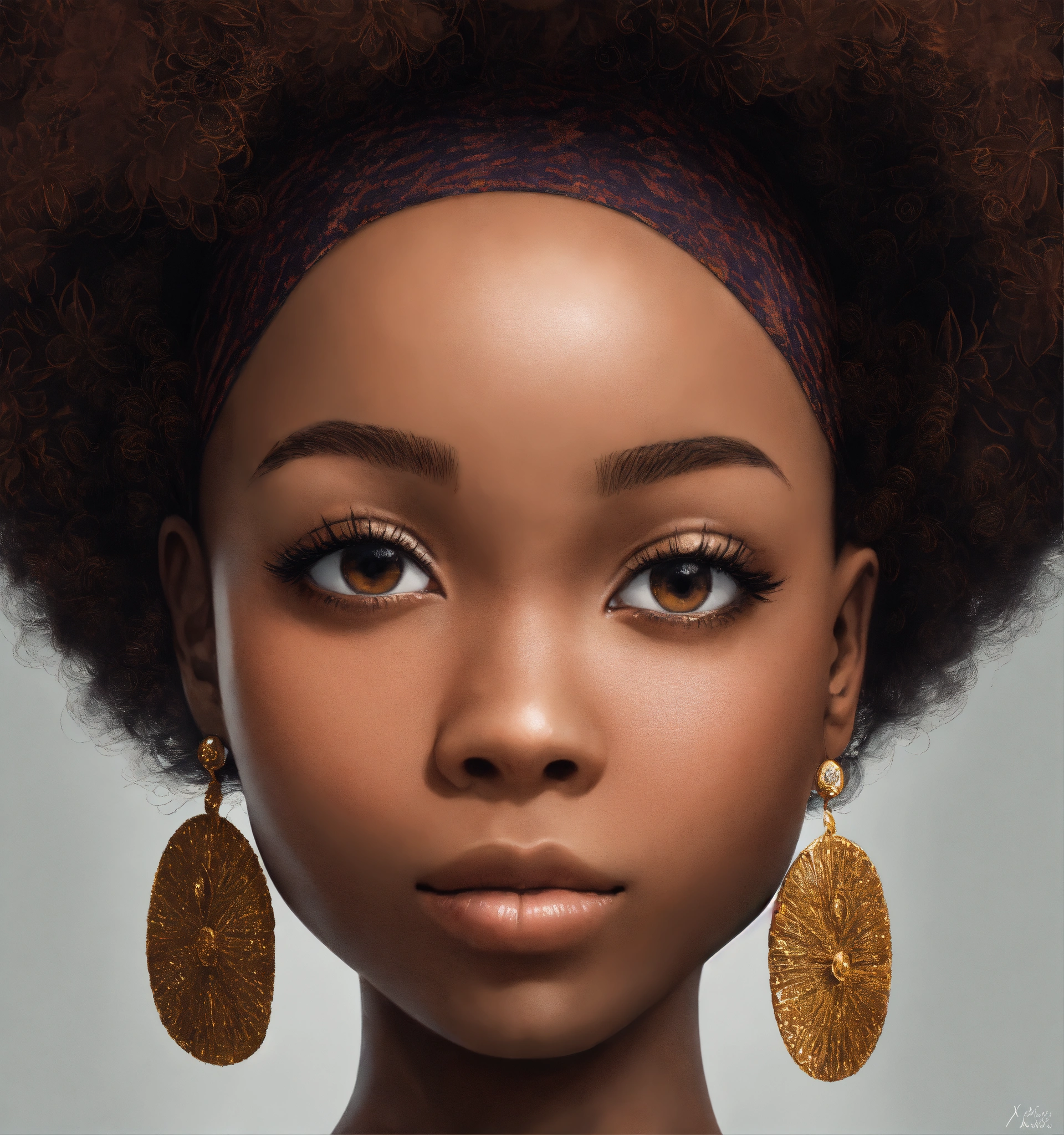 Lexica - Face of a deeply dark complexioned African American dignified ...