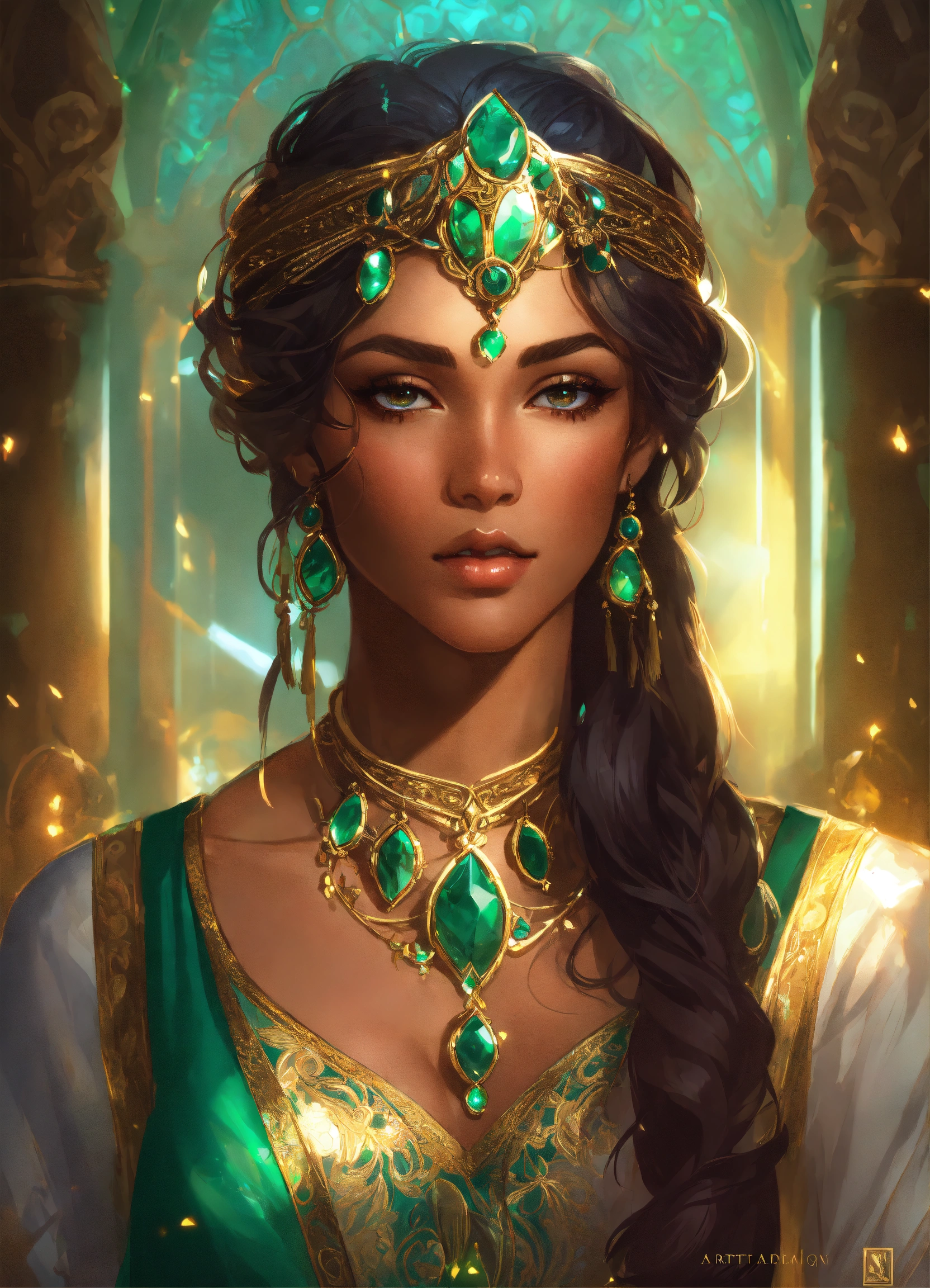 Lexica - Symmetry, full body portrait of gorgeous, persian elf ...