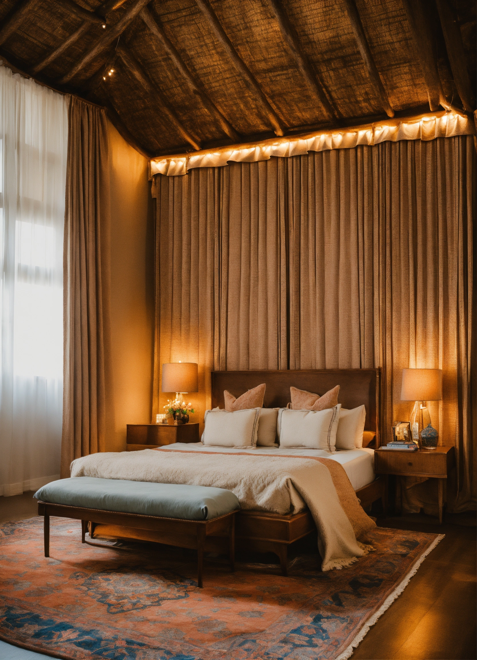 Lexica - Beutiful bedroom with beautiful bed an pillow