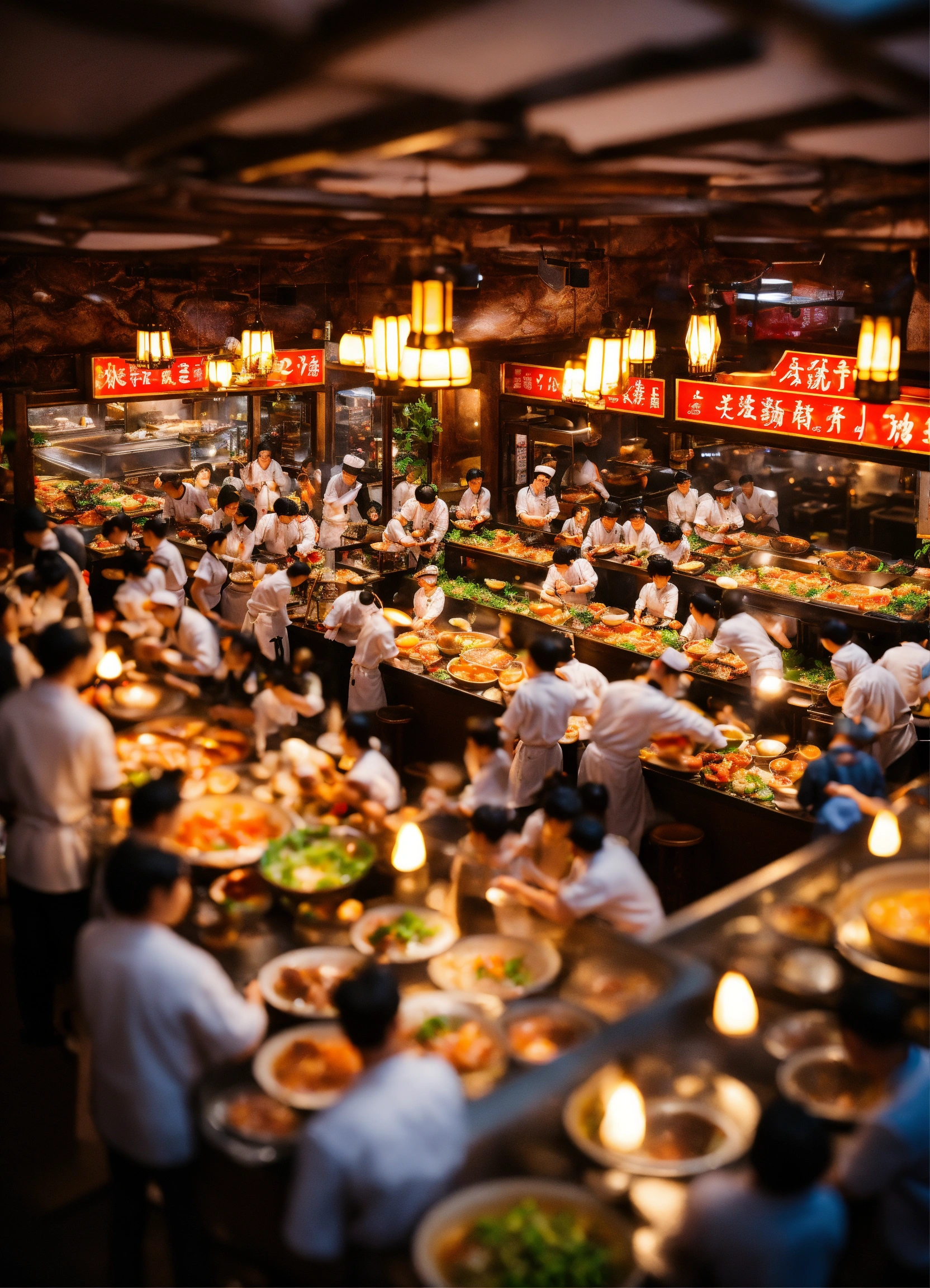 crowded chinese restaurant