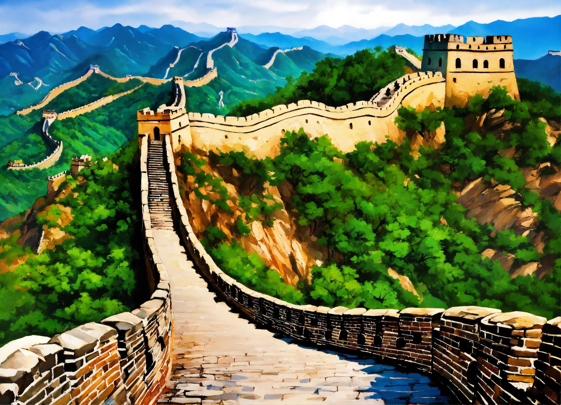 Lexica - Great wall china oil painting, 4k