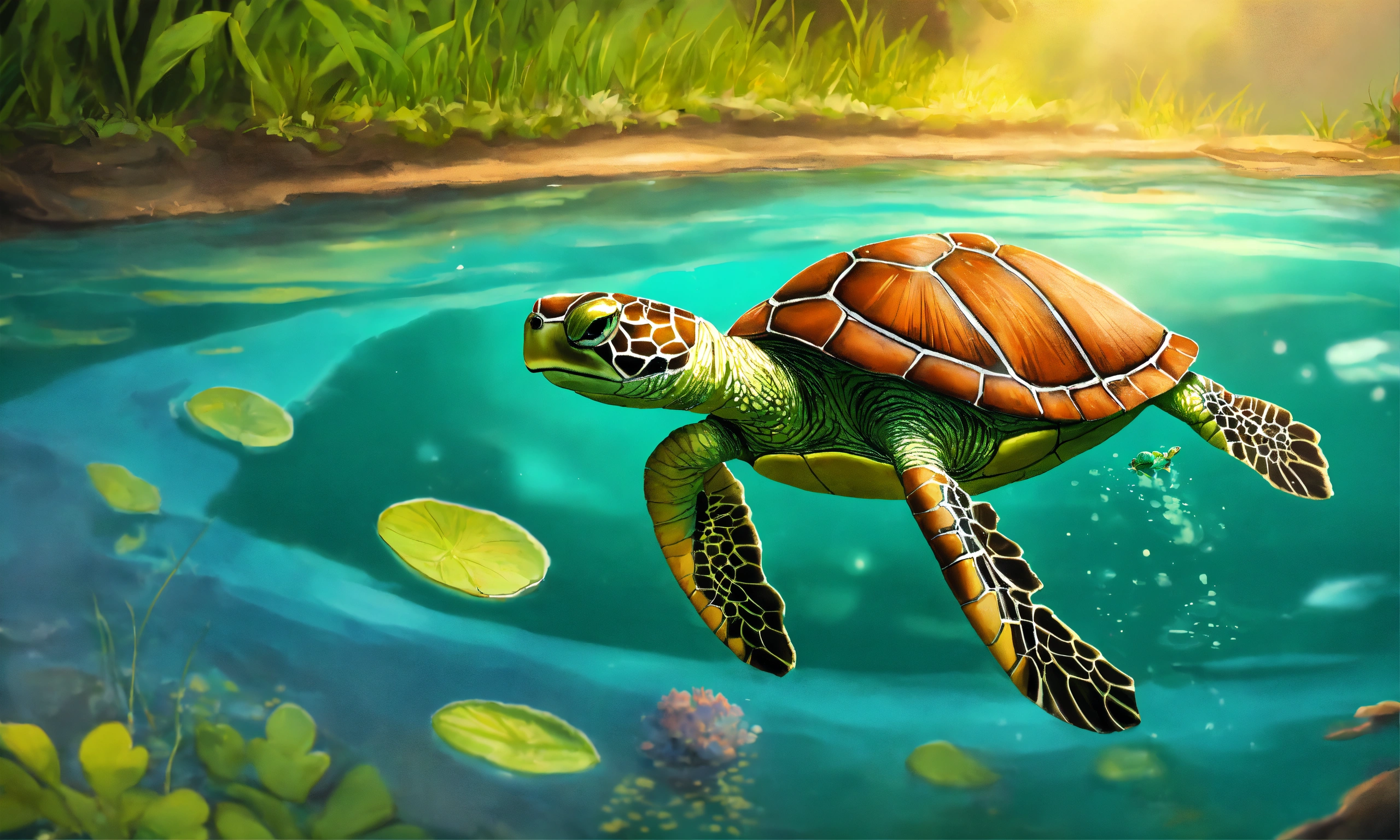 Lexica - Tommy was the tiniest turtle in the entire pond, but he had ...