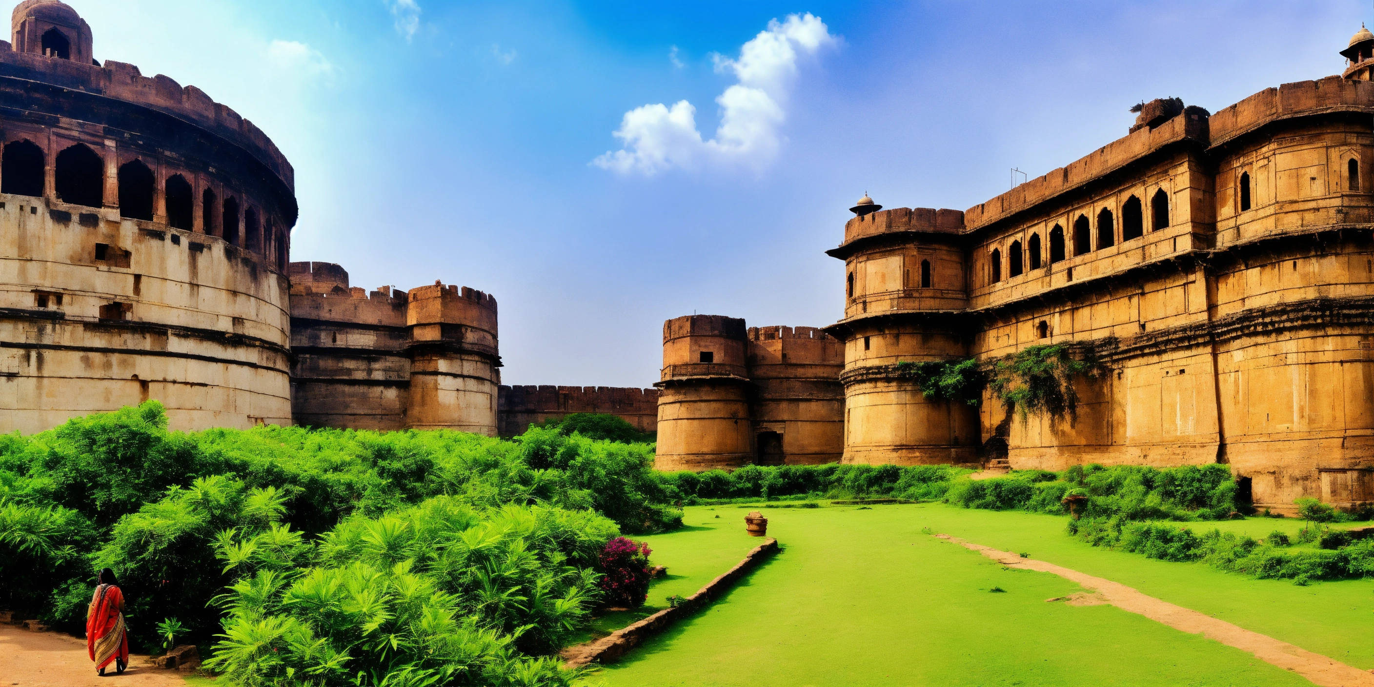 Lexica - Vibrant beautifull weather old forts india