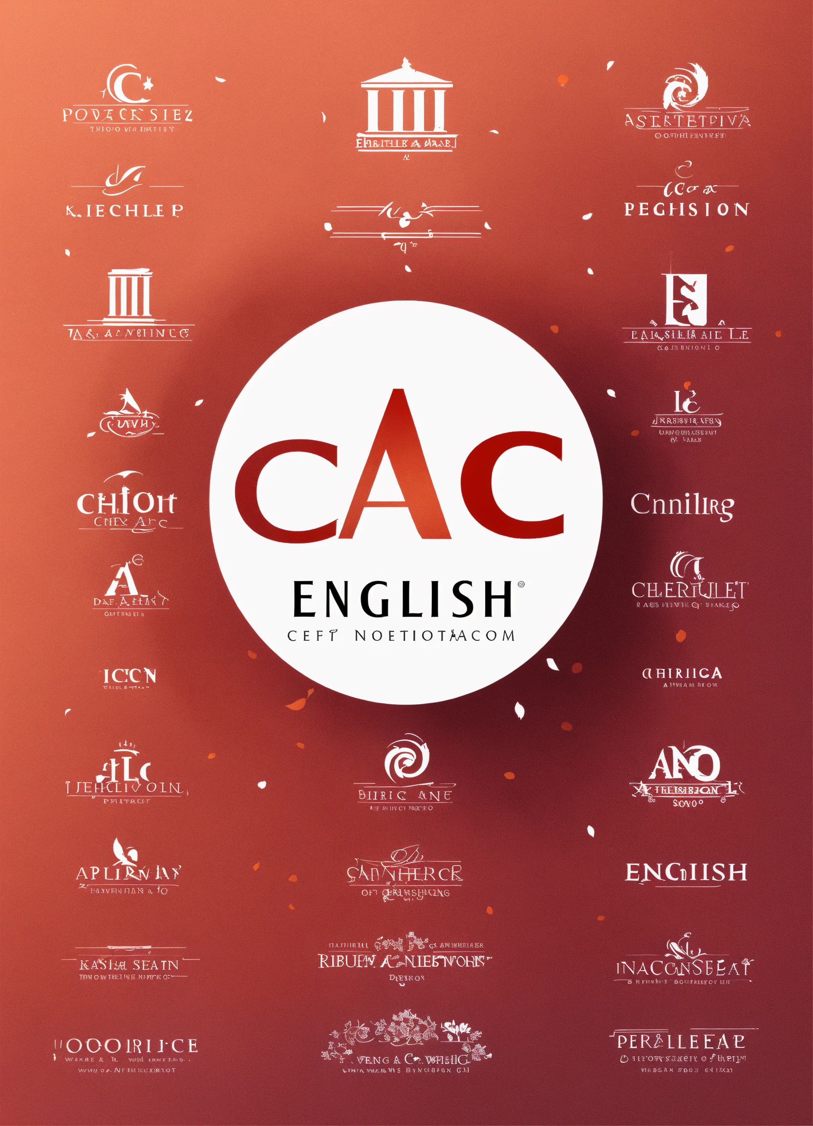 Lexica - English logo design made of A and C