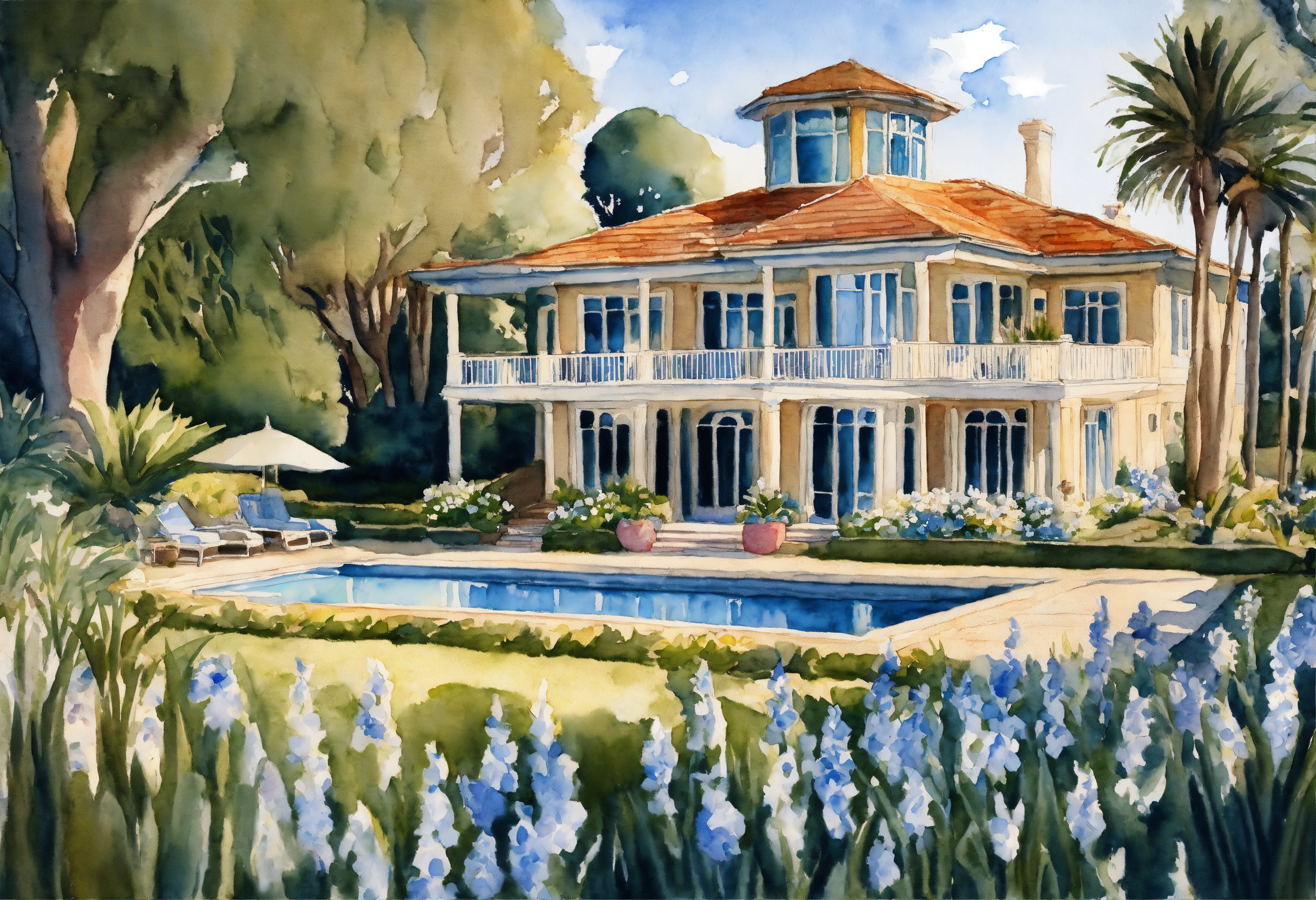 Lexica - Watercolour painting, pastel colours, warm light, intricate ...