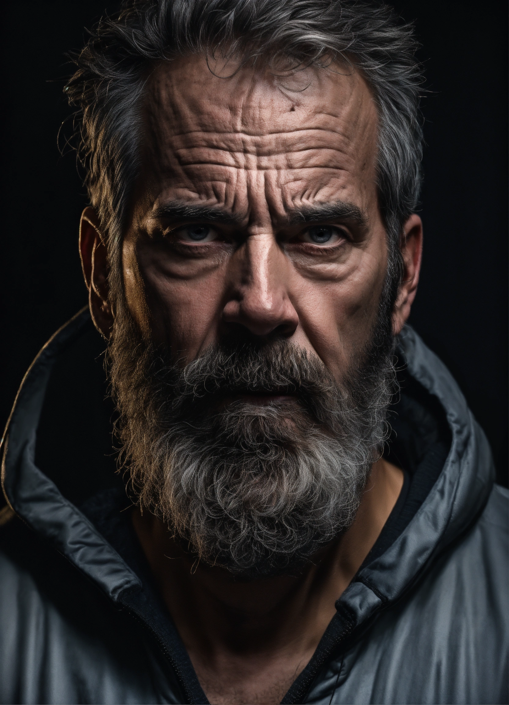 Lexica - A realistic photograph of a 55-year-old man, with a scary ...