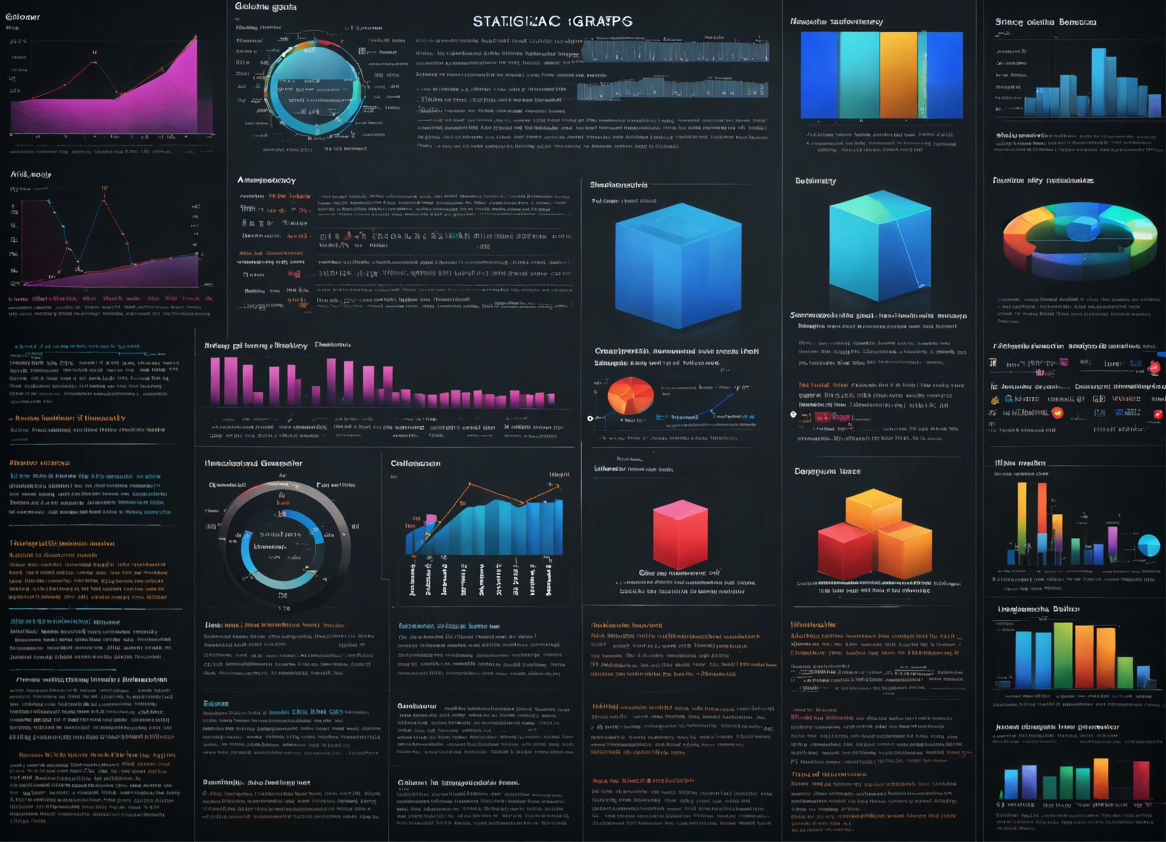 Lexica - Glossary of statistical graphs terms , black background, shiny ...