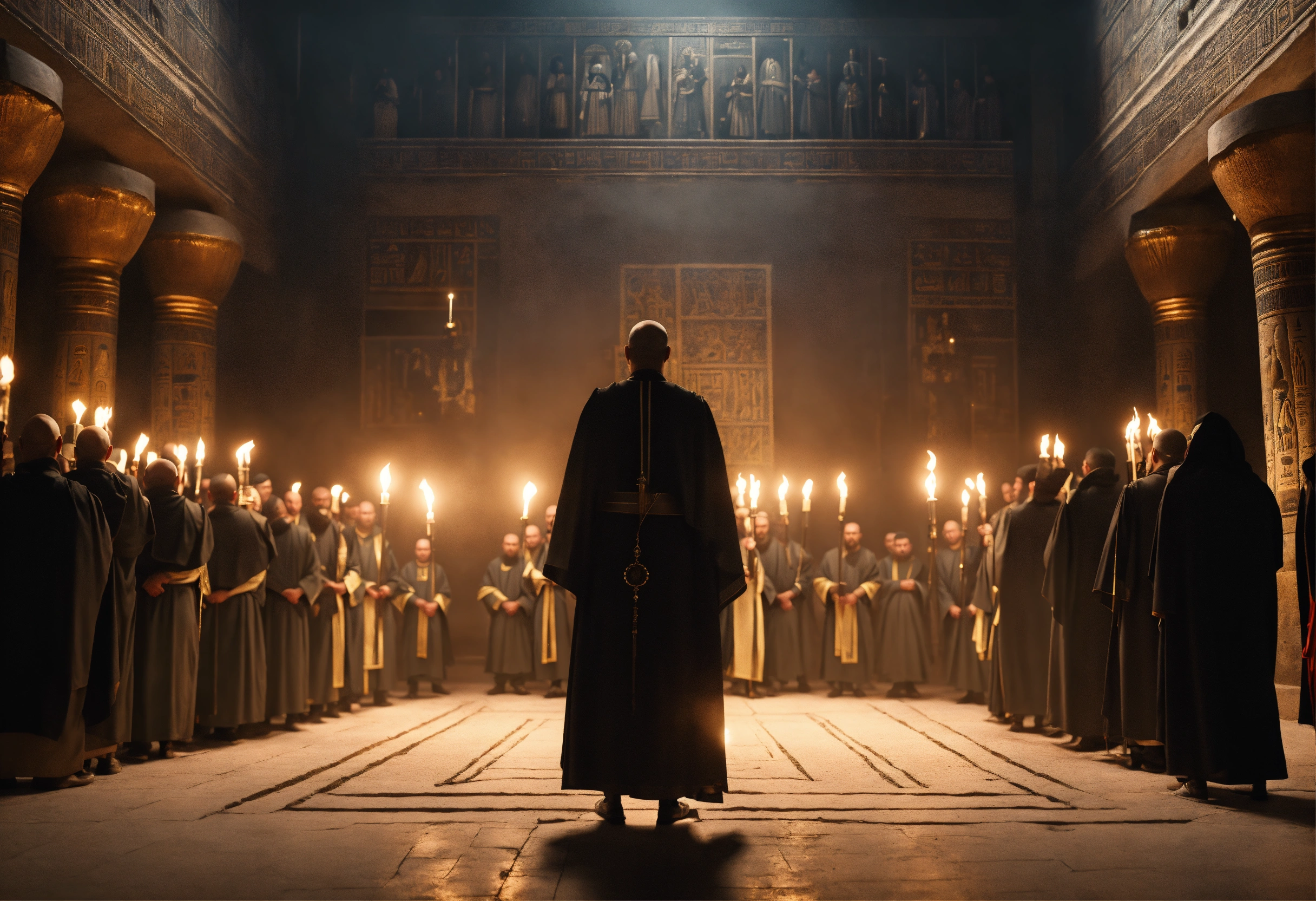 Lexica - The Egyptian high priest is giving a speech to his initiated ...