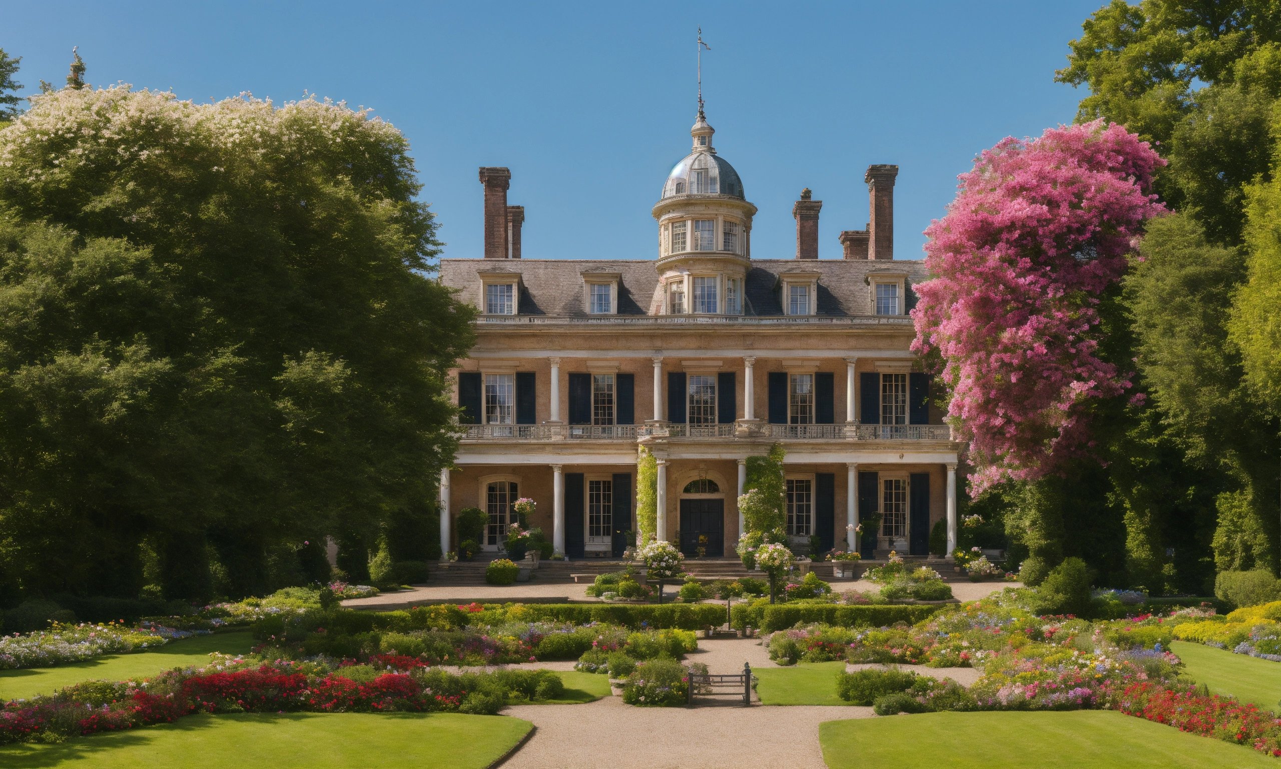 Lexica - A well-maintained, early 19th-century mansion with trimmed ...