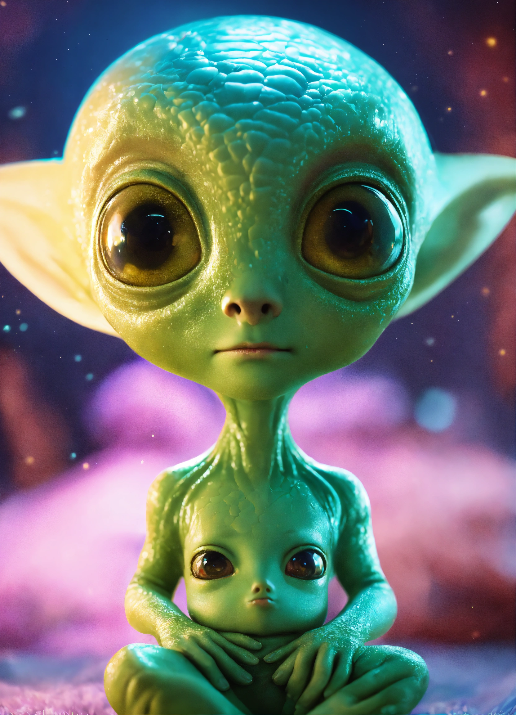 Lexica - Cute and adorable alien baby and mother fantasy, dreamlike ...