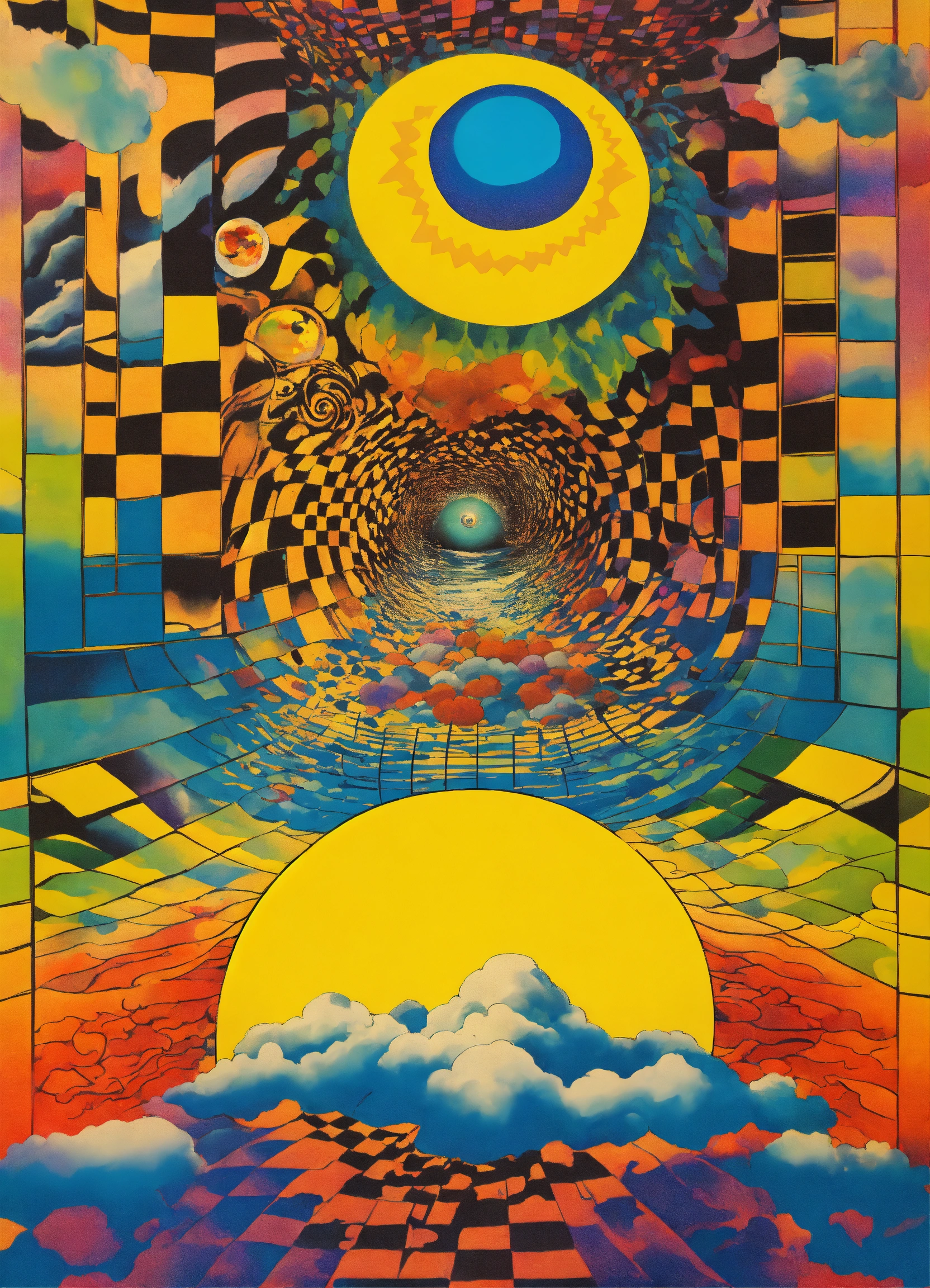 Lexica - Eye ball Japanese vintage poster ,oriental , psychedelic realm ...