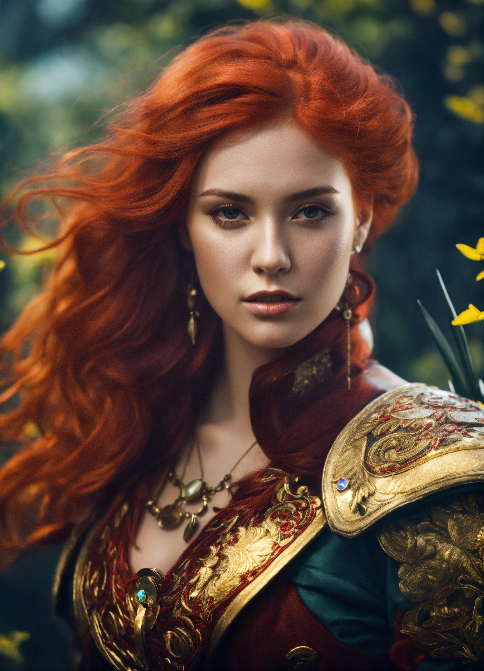 Lexica - Red hair white woman fantasy 4k