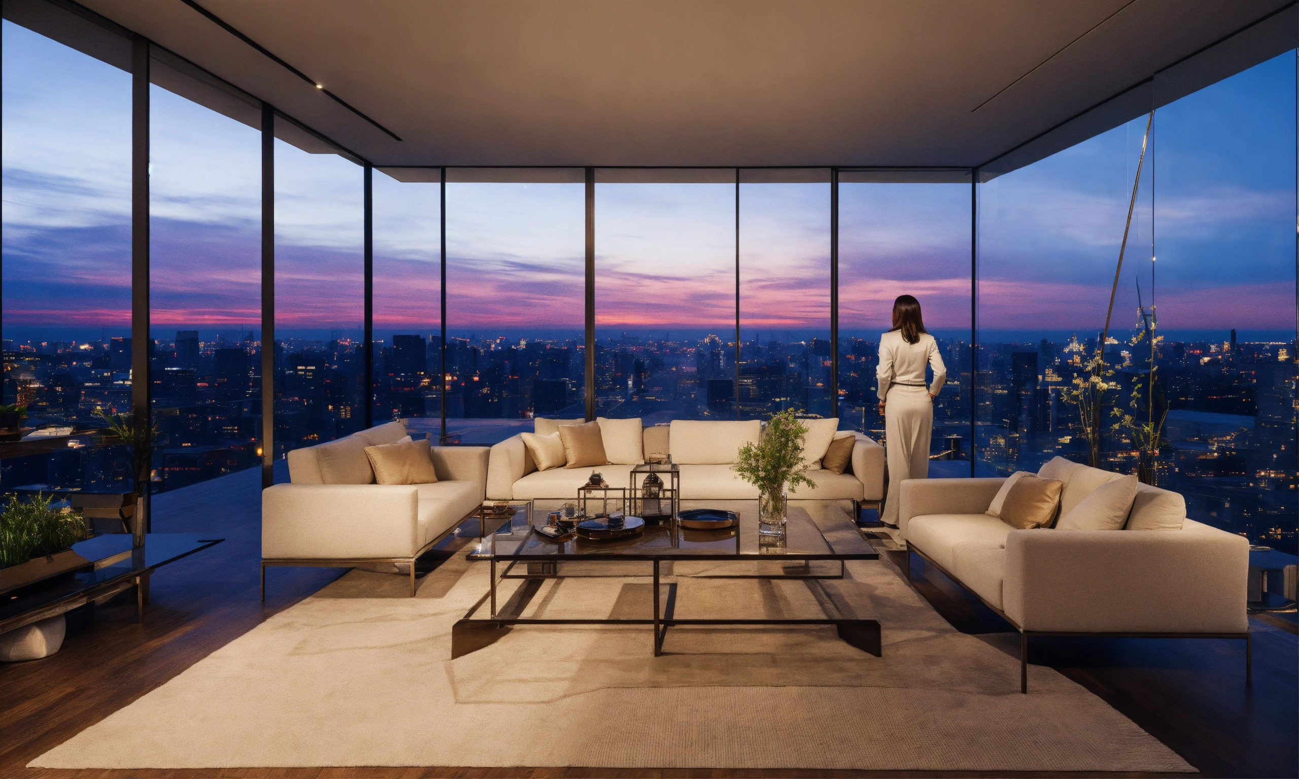 Lexica - Image of a female property manager inspecting a luxury penthouse