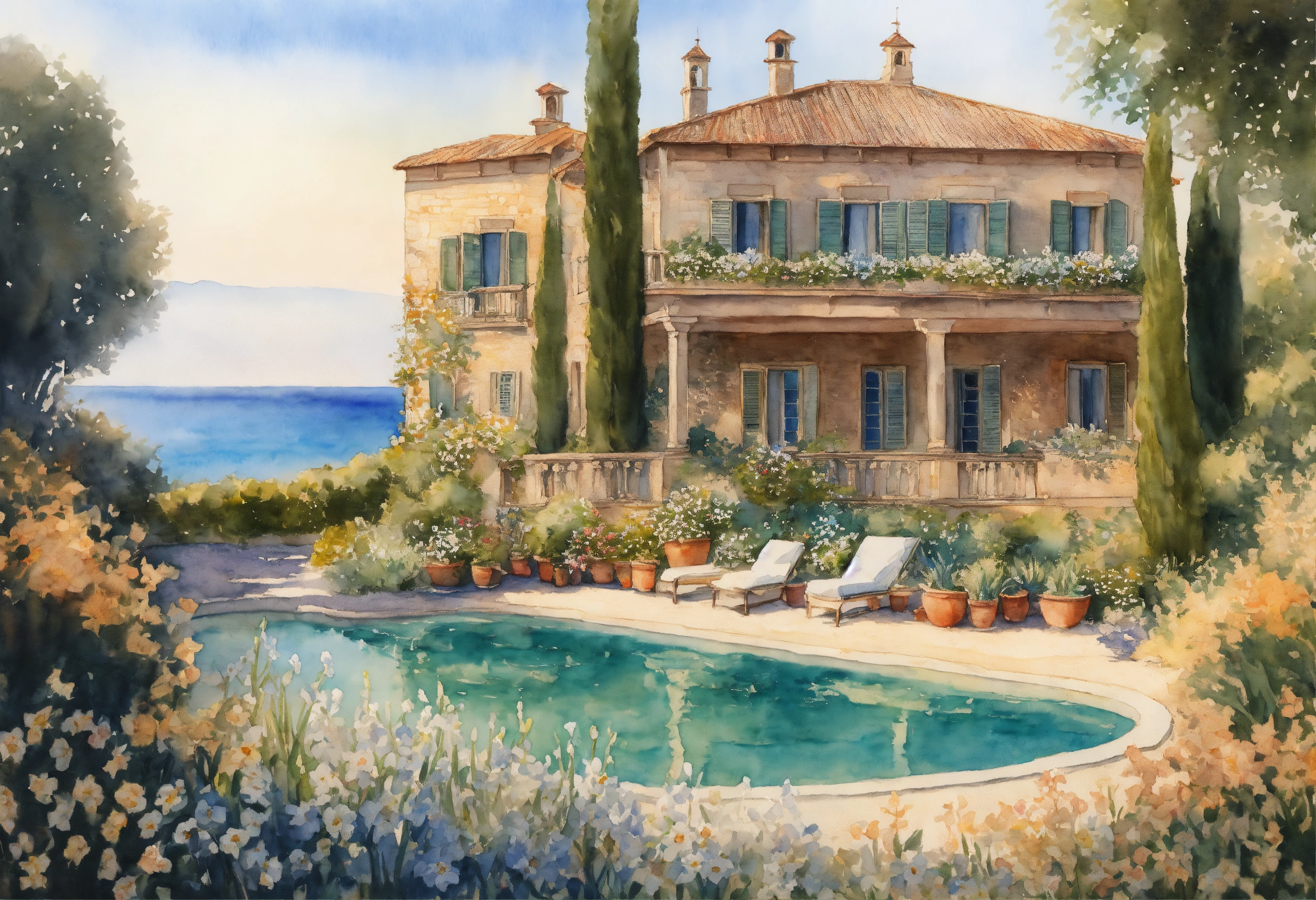 Lexica - Watercolour painting, pastel colours, warm light, intricate ...