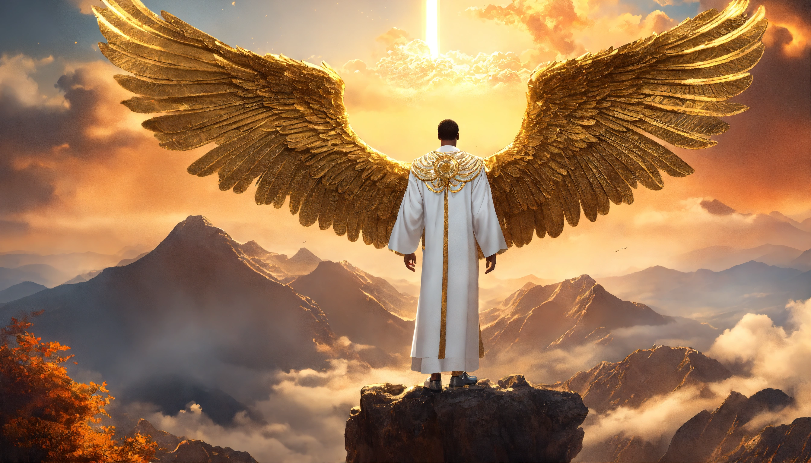 Lexica - Illustrate a view of a handsome black man wearing a long ...