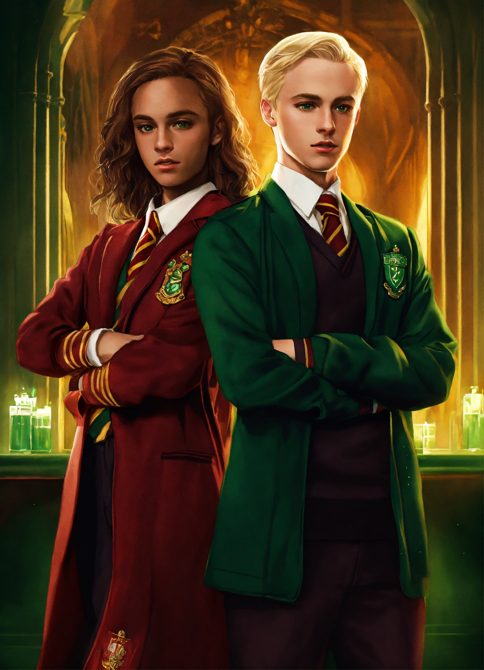 Lexica - Hermione Granger in Gryffindor uniform and Draco Malfoy in the ...