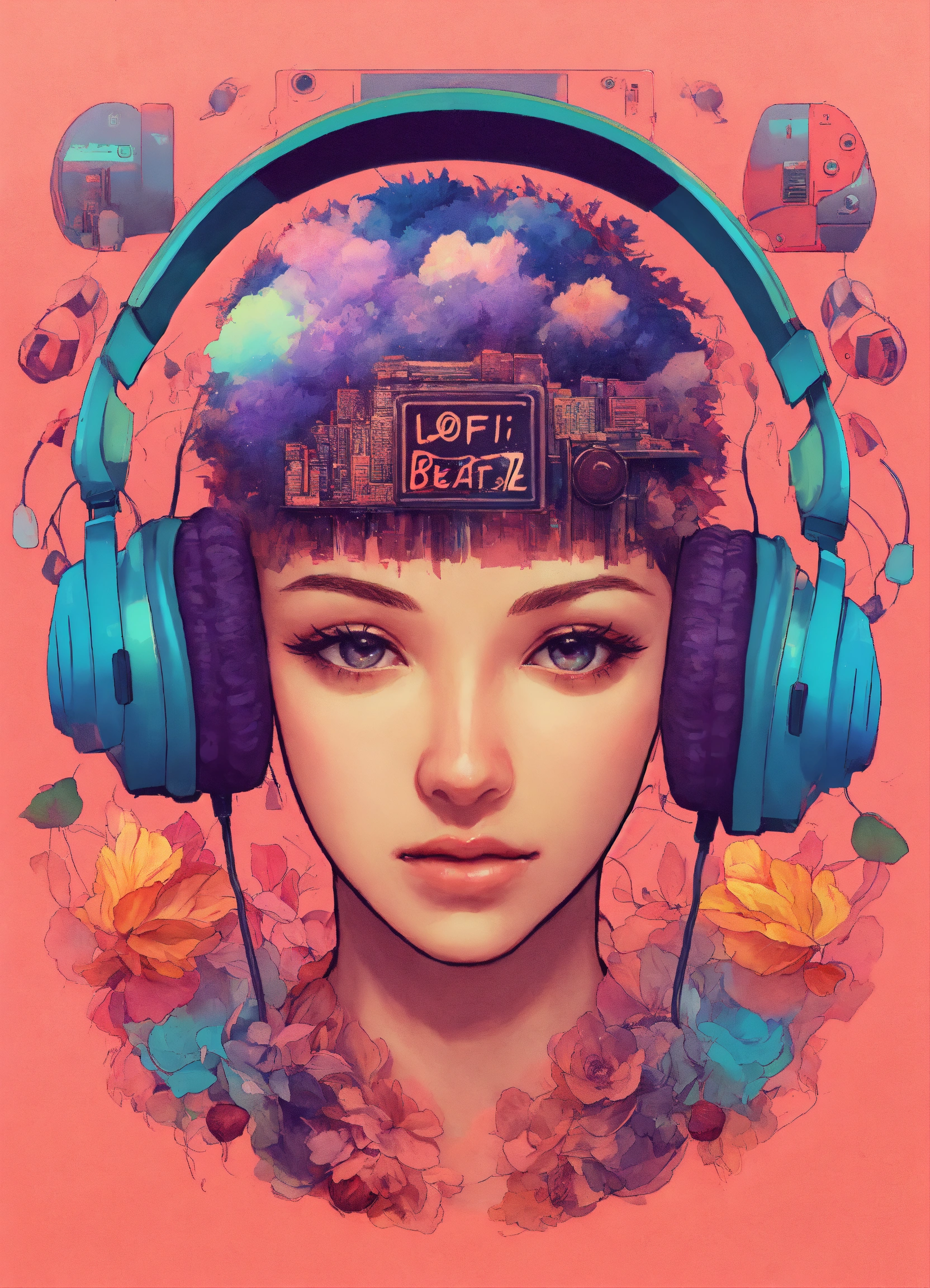Lexica - Logo for lofi beats in 342 hz