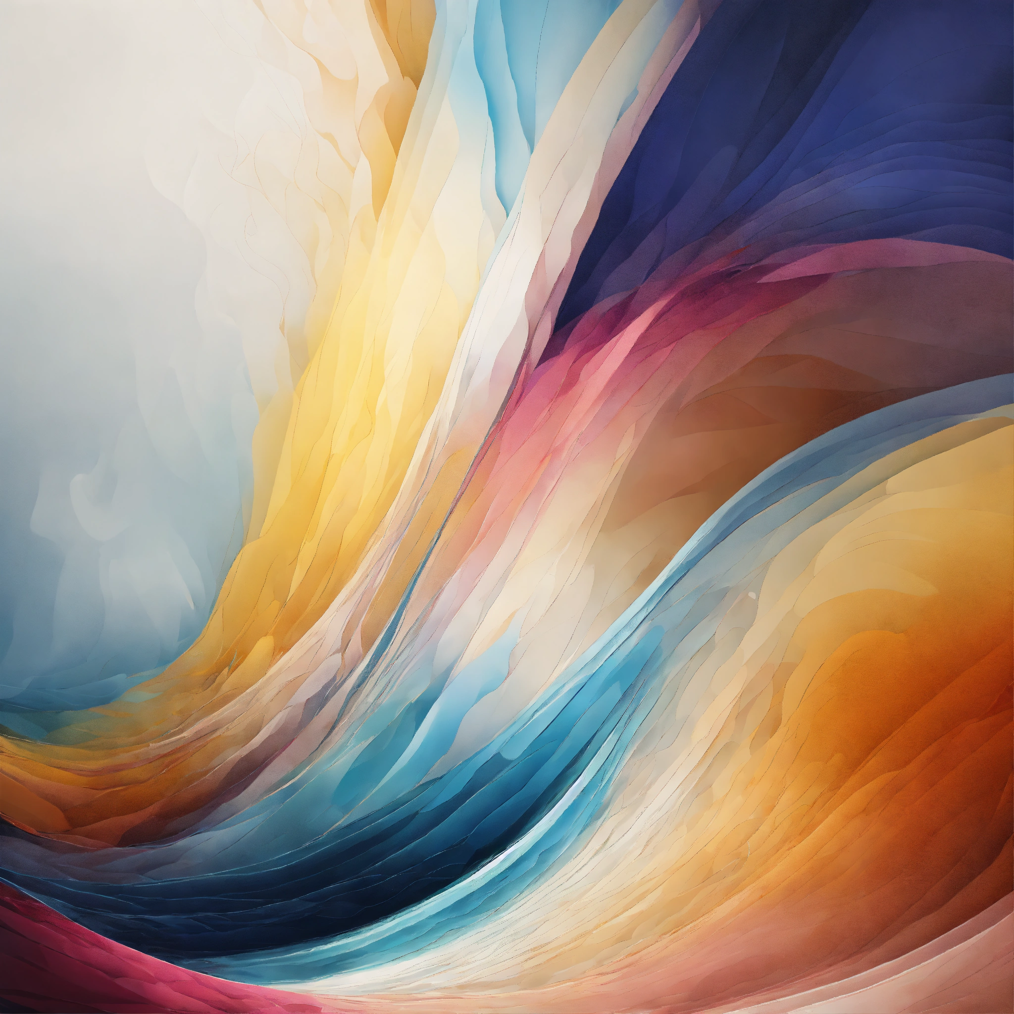Lexica - Abstract art, fewer colors, clean design, white background