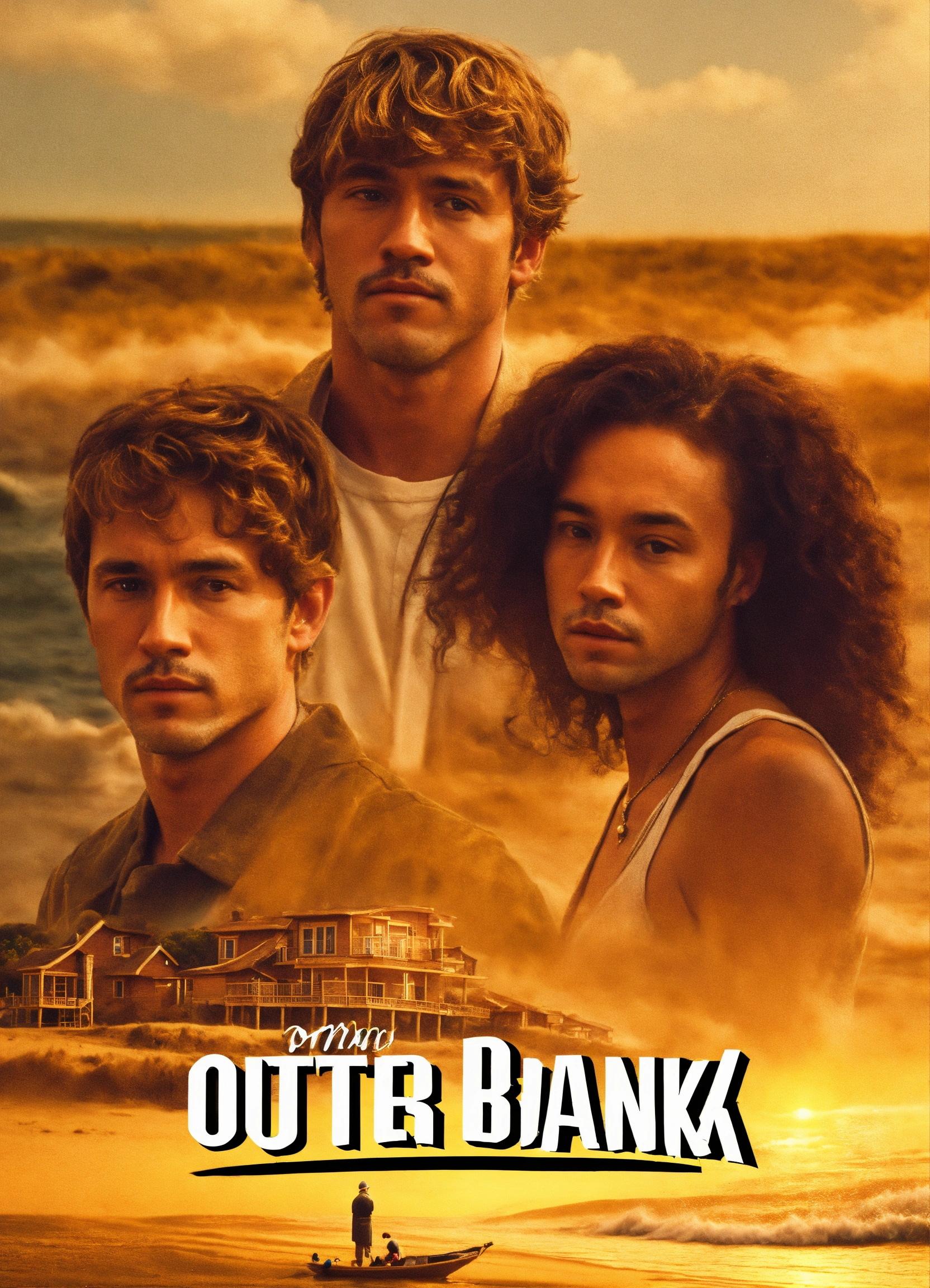 Lexica - John B, JJ, Pope et Kiara de la série Outer Banks sur Netflix