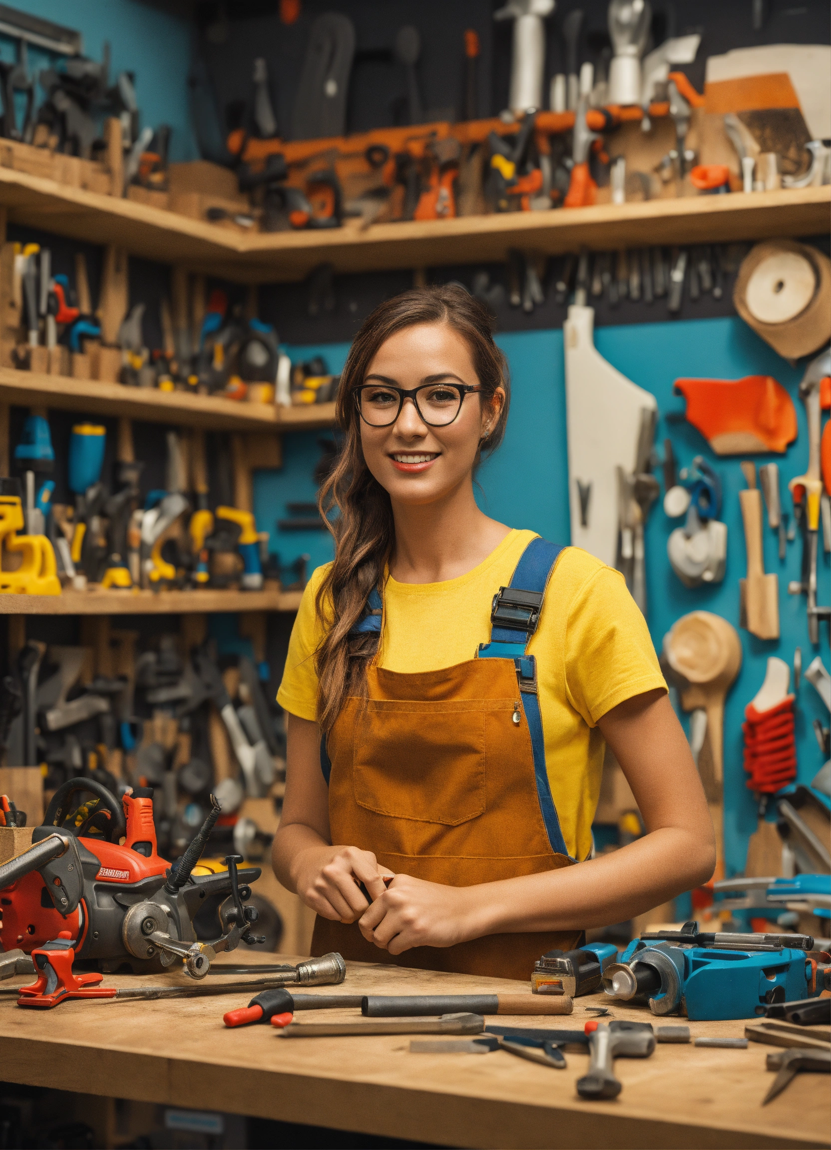 Lexica - DIY sales assistant in a DIY shop With tools and 3D art