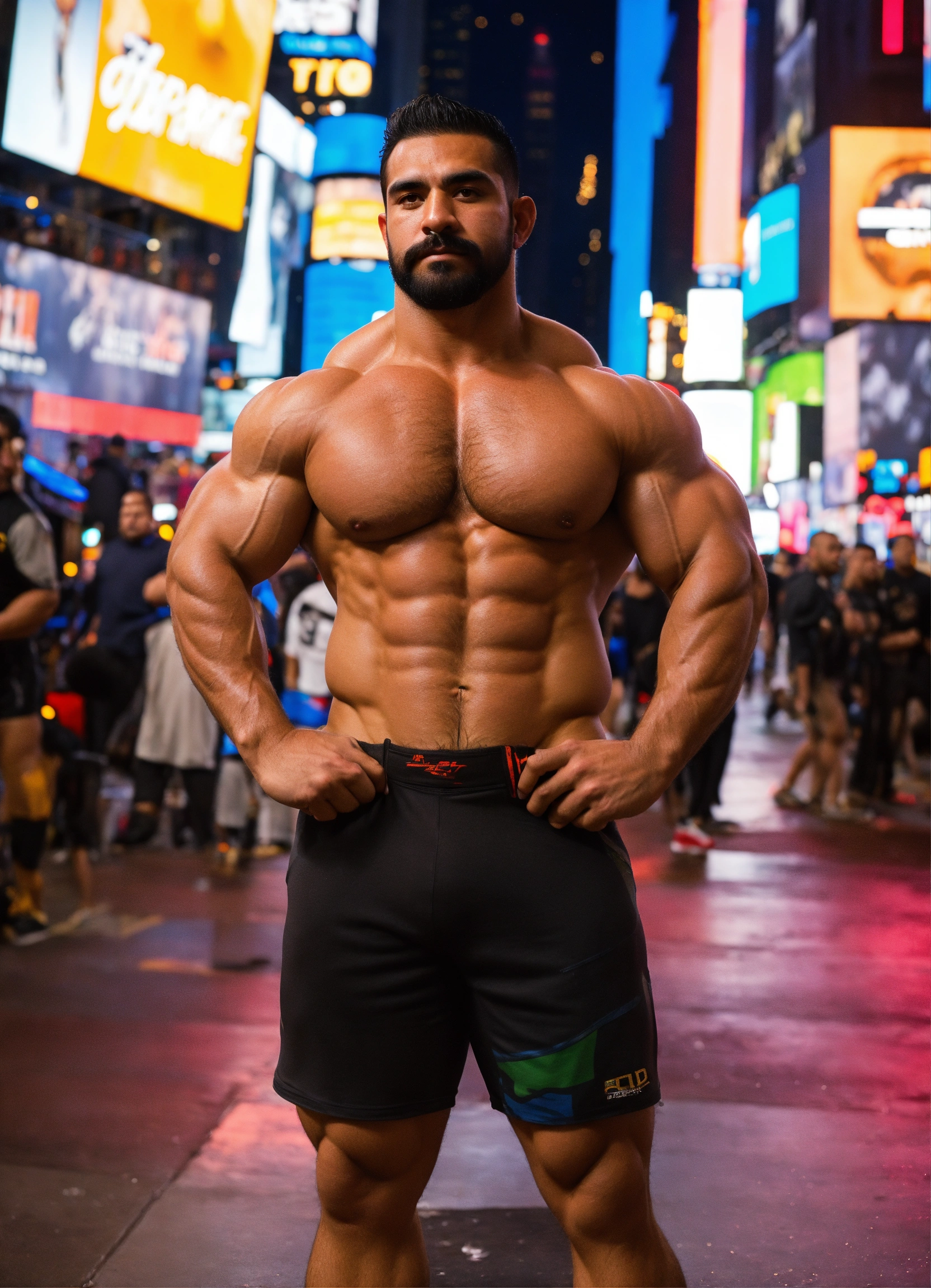 Lexica - 30-year-old hairy Mexican man with big muscles, big ...