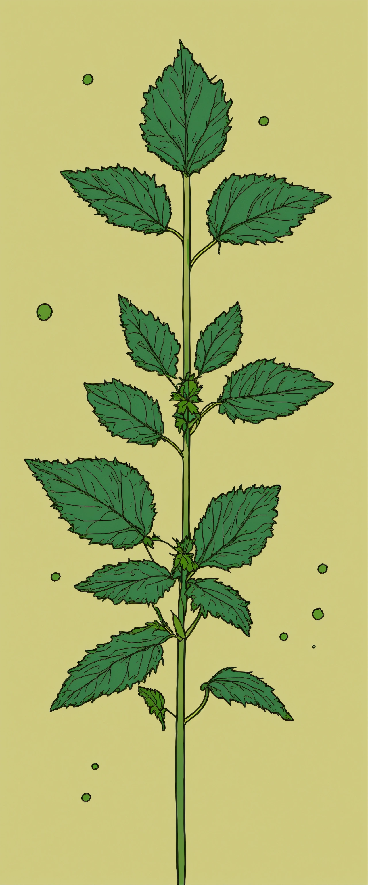 Lexica - Simple nettle plant with six leaves vector icon