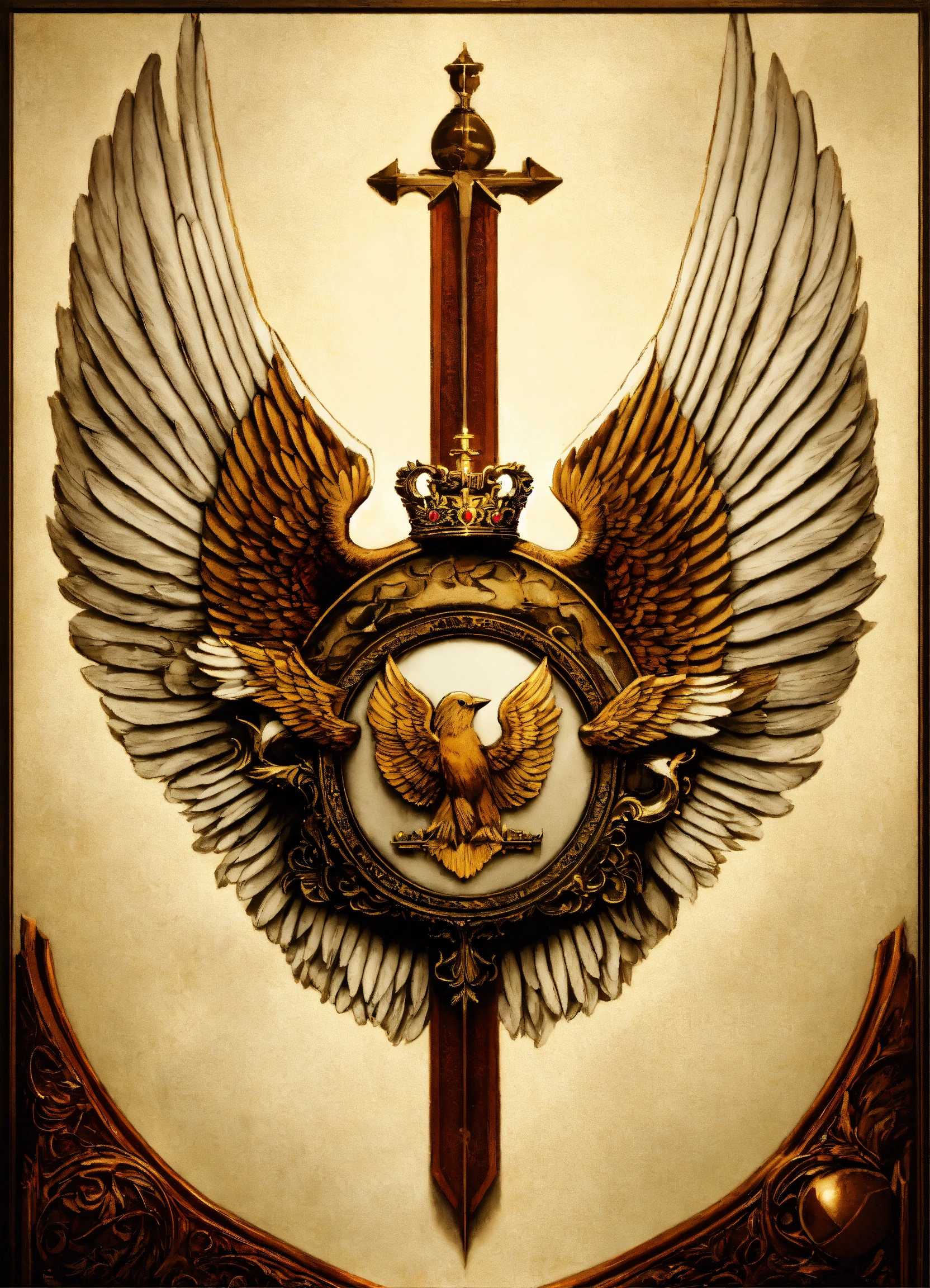 Lexica - A pair of symmetrical white wings, in the form of a military ...