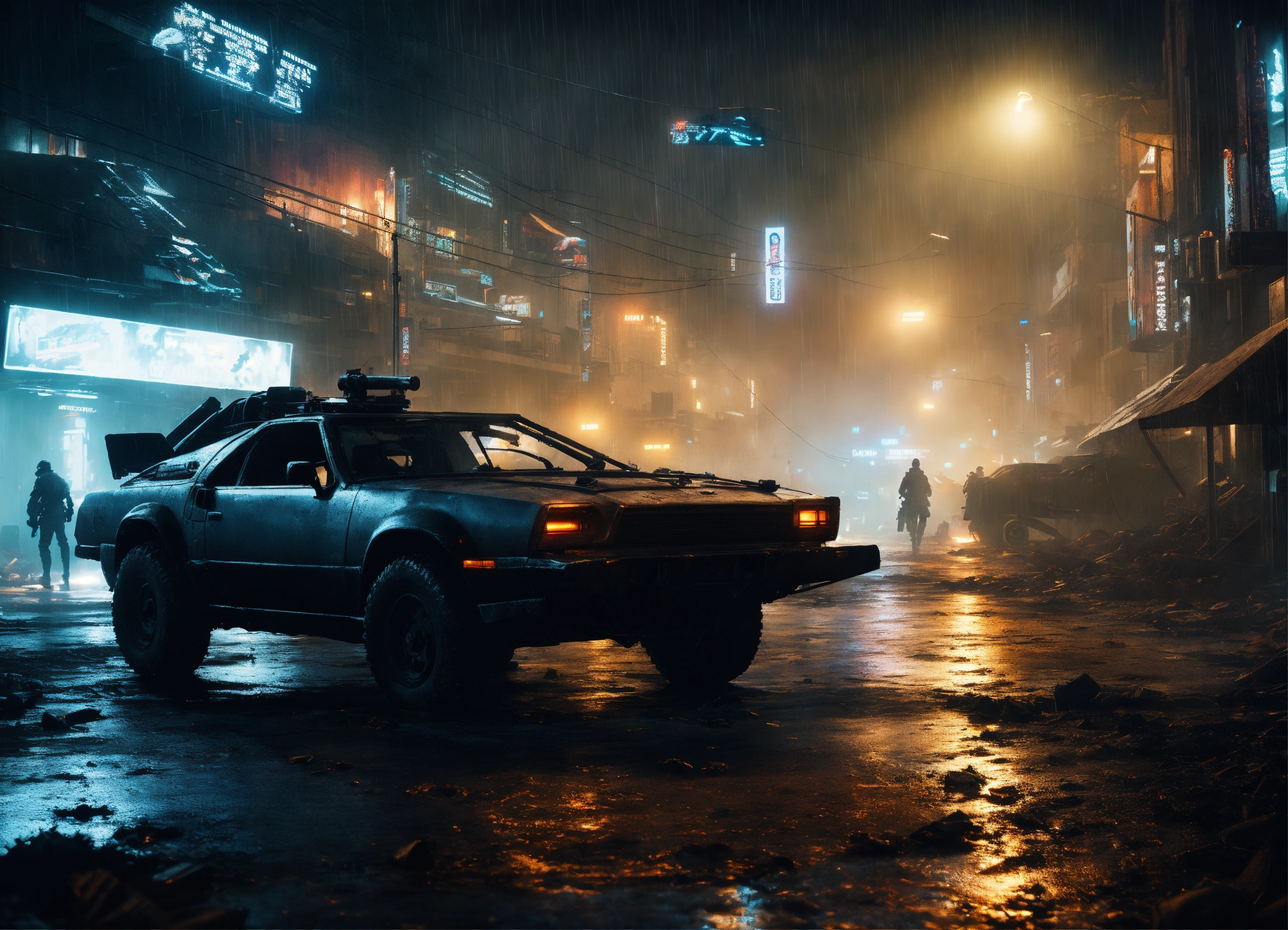 Lexica - Blade Runner vehicles, post-apocalyptic survivor, night ...