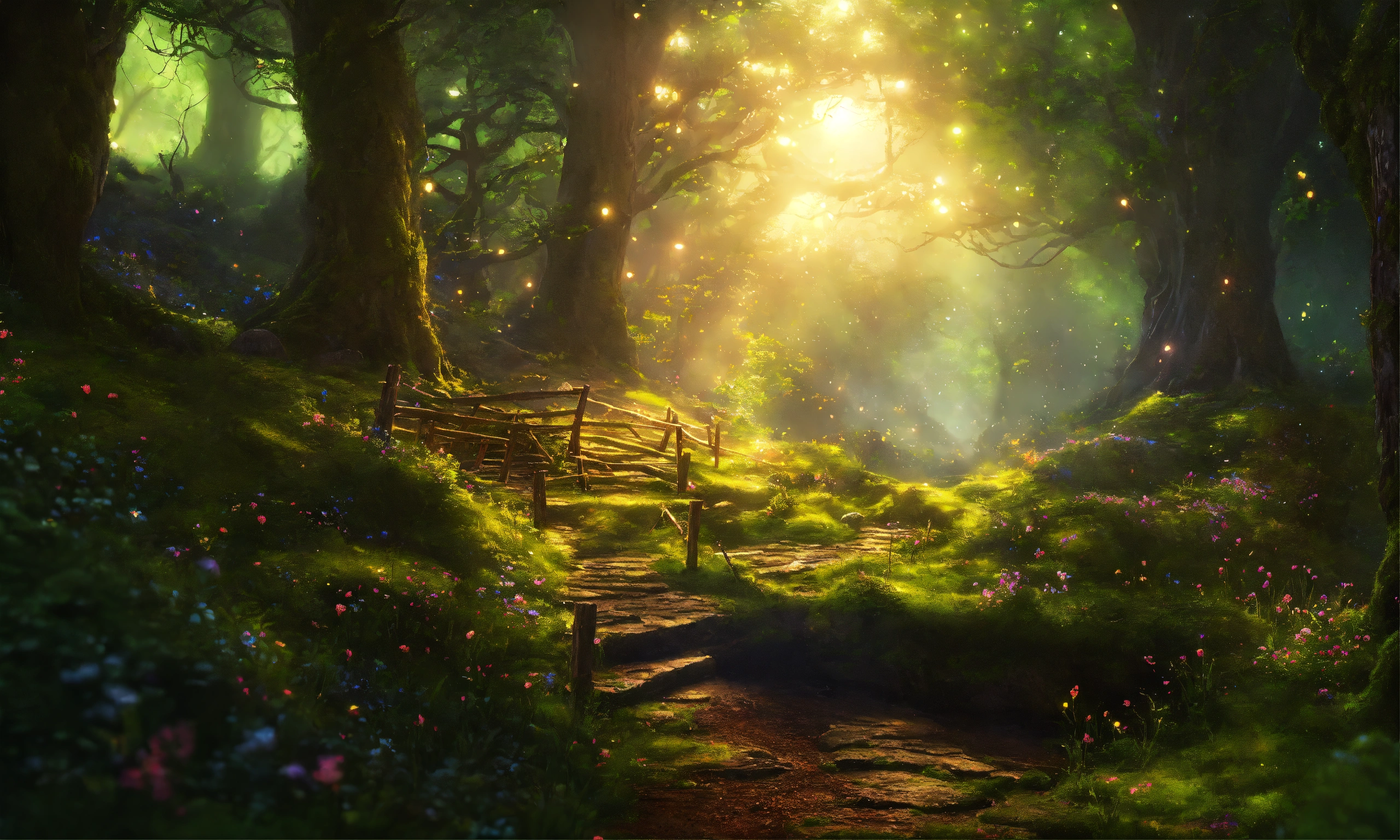 Lexica - Epic shot of a fairy forest in Ireland, ultra detailed, ultra ...