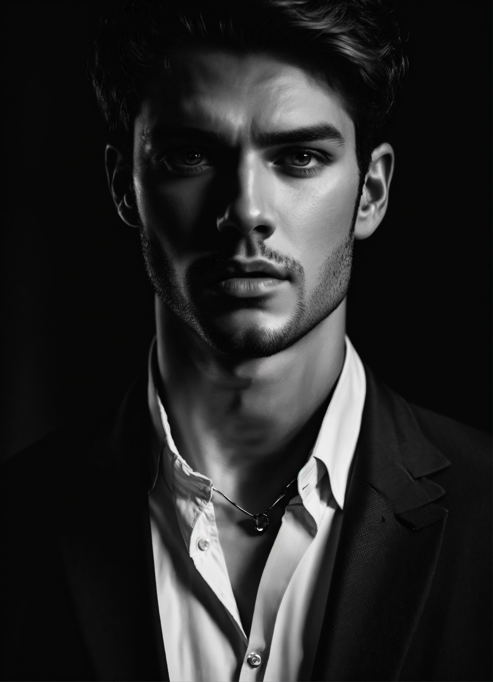Lexica - Photo of male model Gonçalo Teixeira, black and white ...