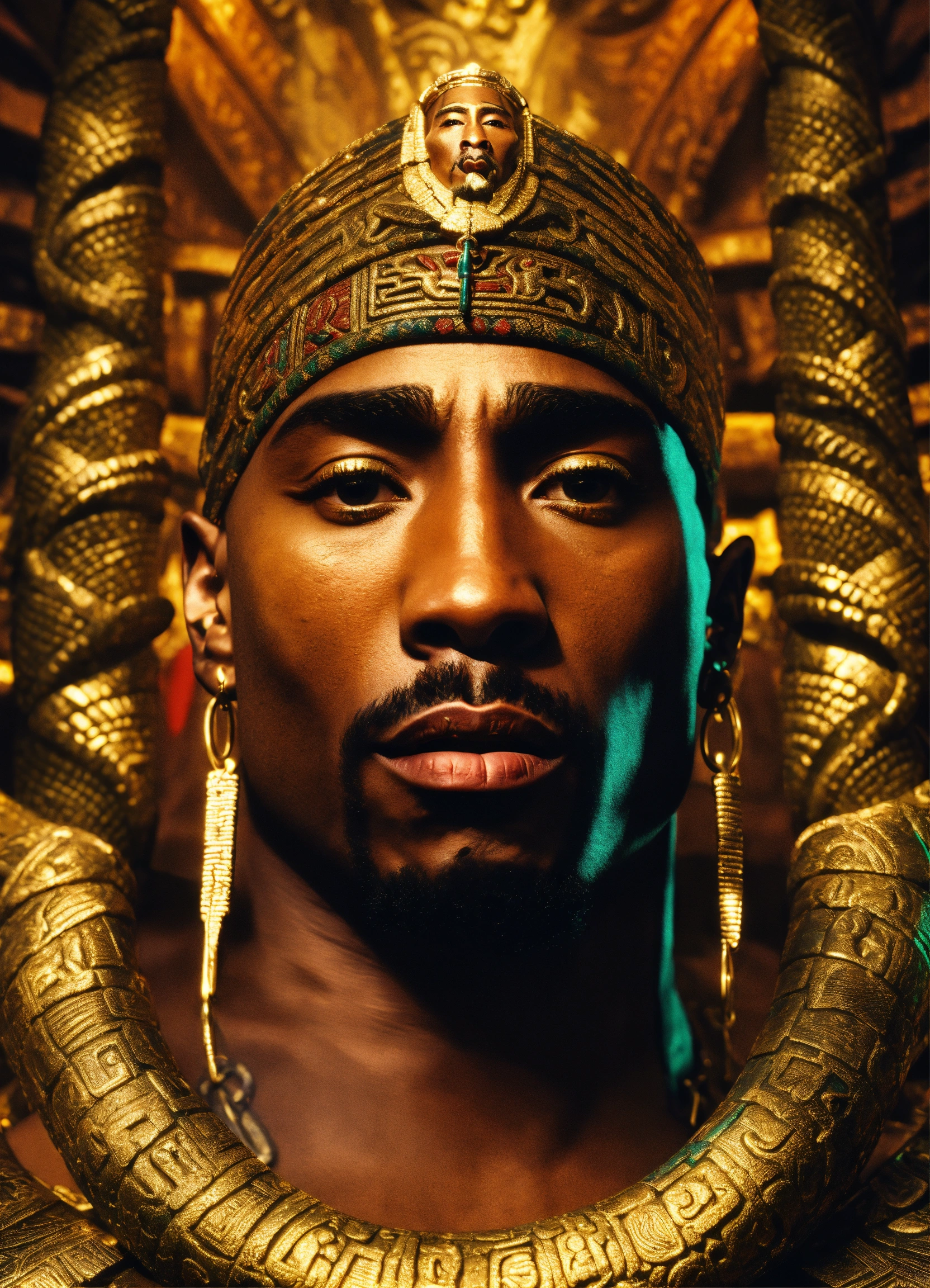 Lexica - Tupac Shakur as a Powerful Ancient Inca King. 8k unreal render ...
