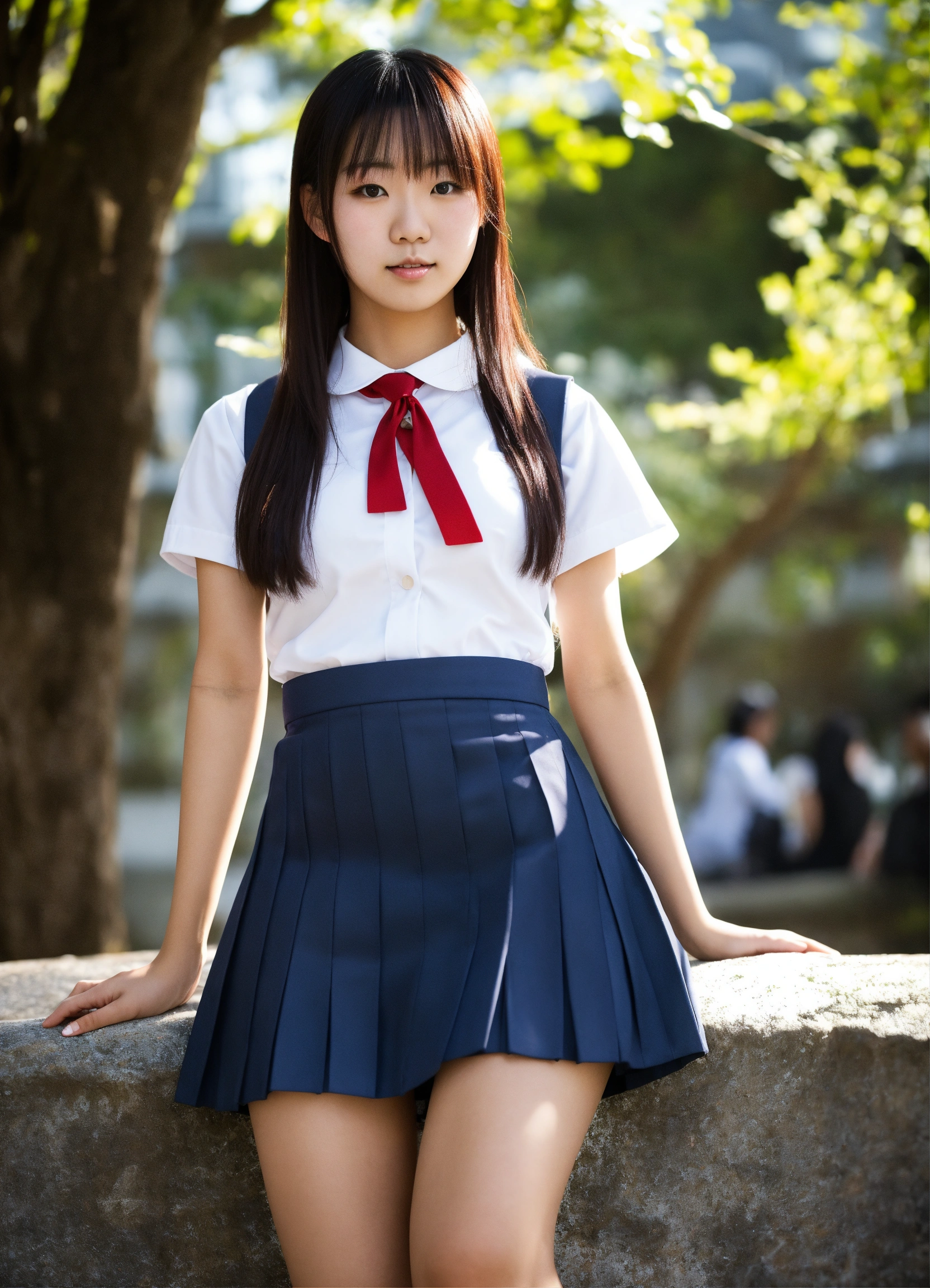 lexica-japanese-girl-in-shiny-school-uniform-with-miniskirt