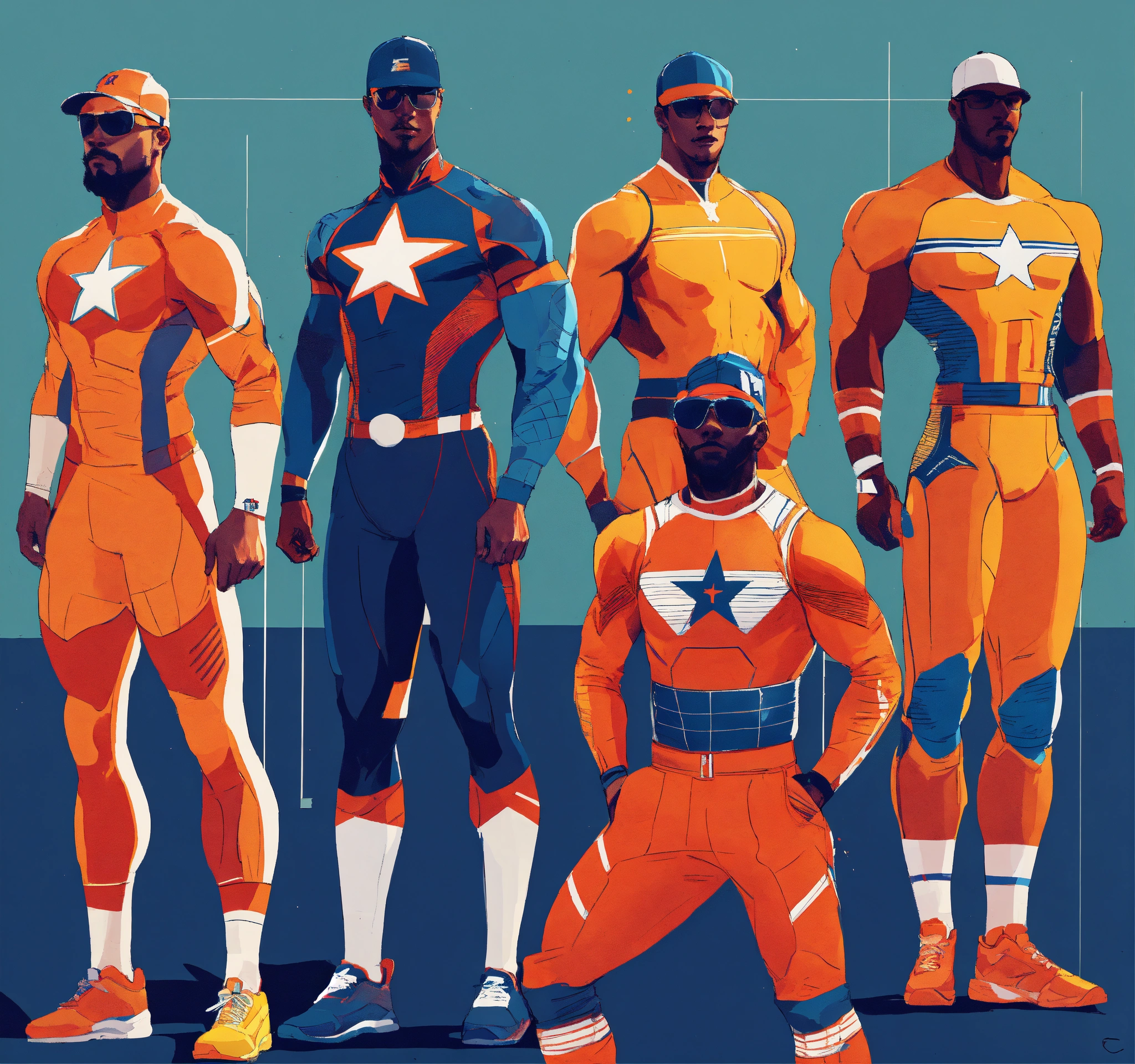 Lexica - Futuristic athlete designs, strong silhouette, heroes from ...