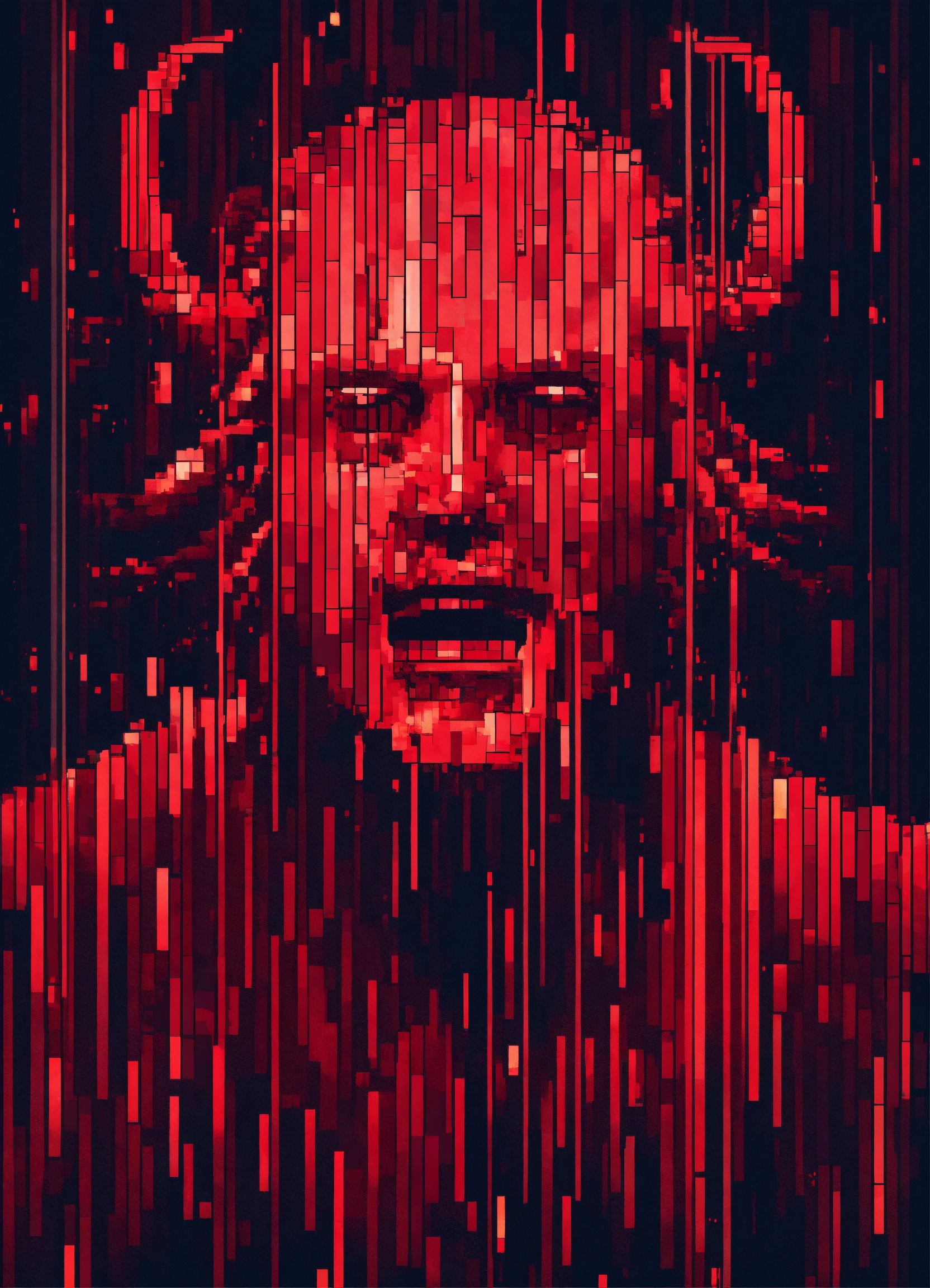 Lexica - Weeping satan locked in smart phonescreen falling upside down ...