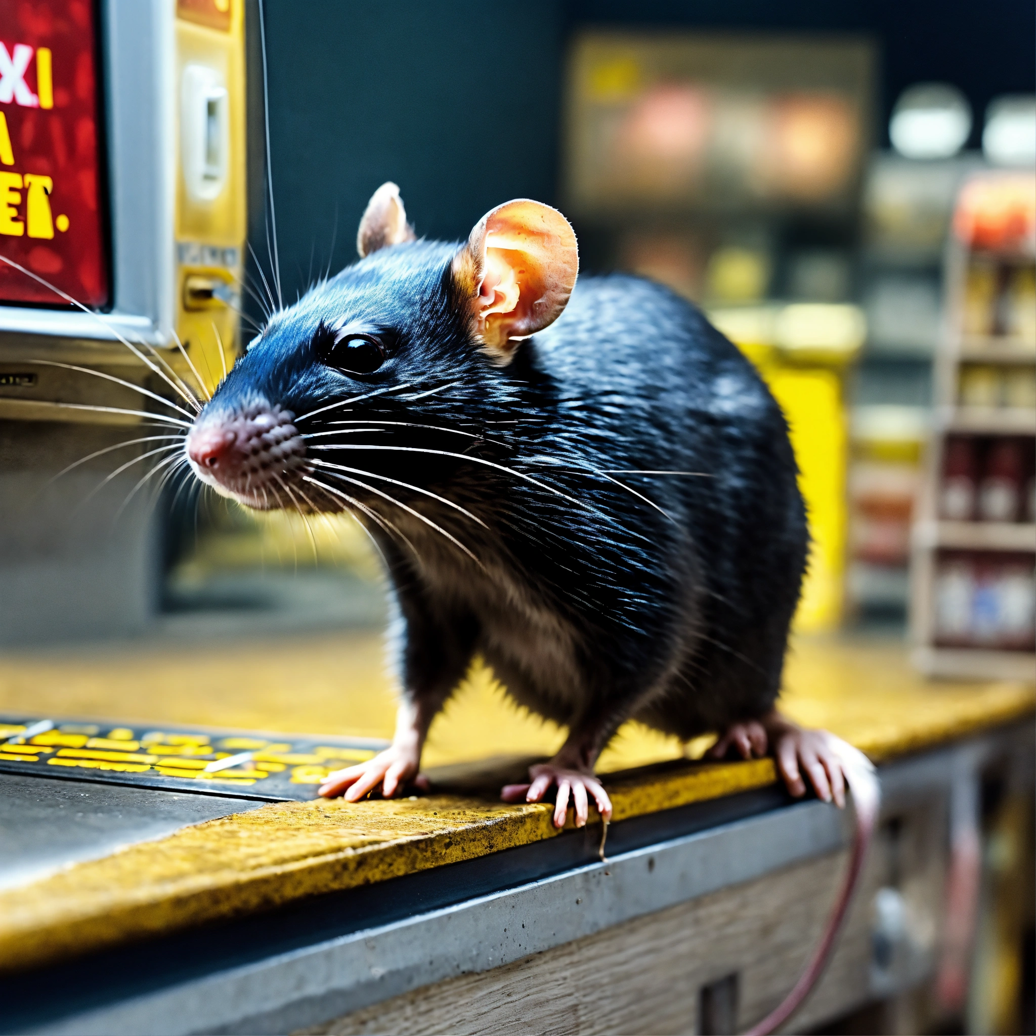 Lexica - Human like rat robbing store cctv recording