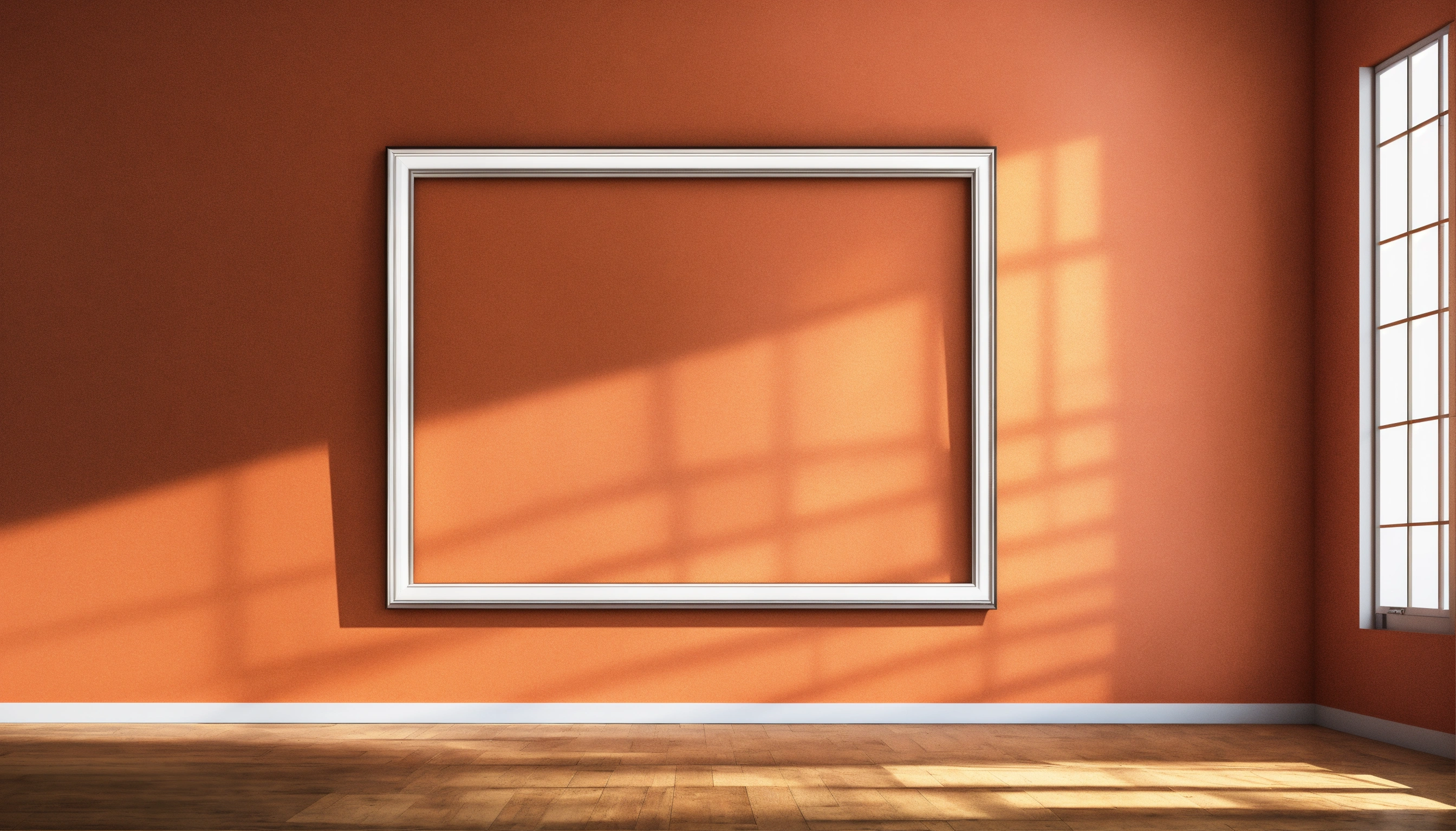 Lexica An illustration of an empty frame on the wall